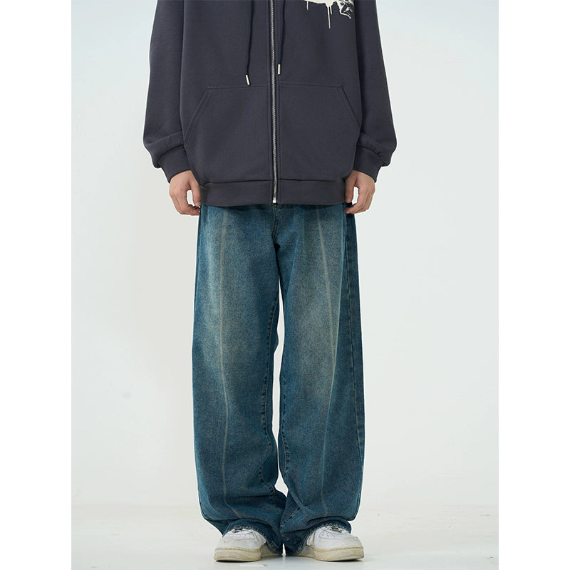 Vintage Subtle Fade Wide Leg Jeans