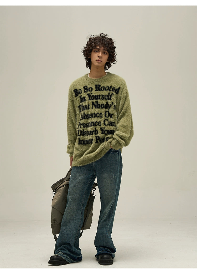 Fuzzy Motivational Quote Sweater