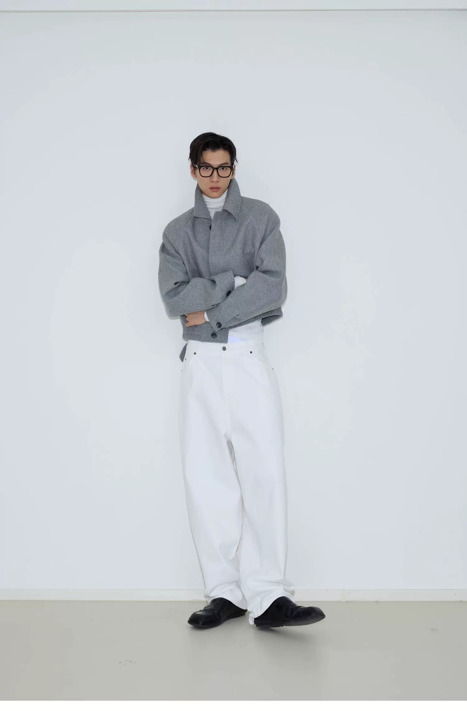 Granite Loft Cropped Wool Blouson