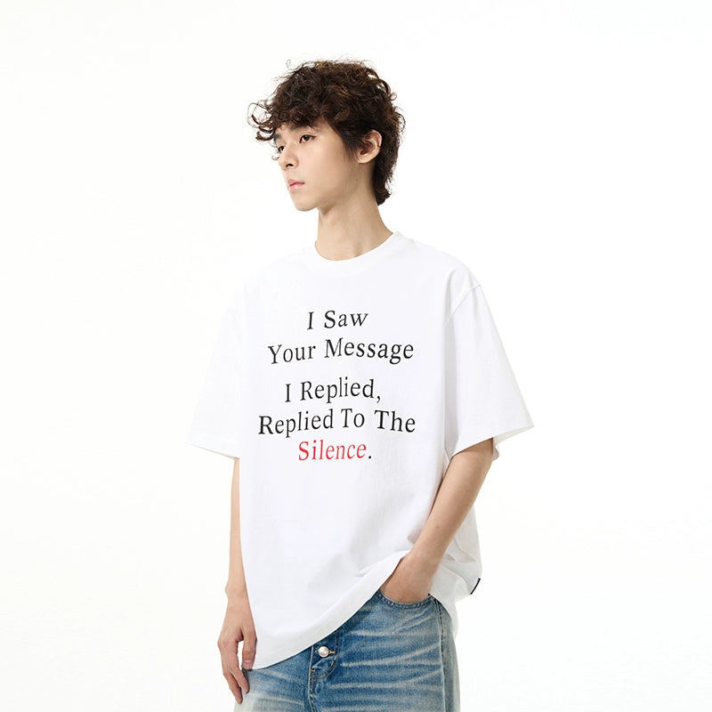 Silence Message Graphic T-Shirt