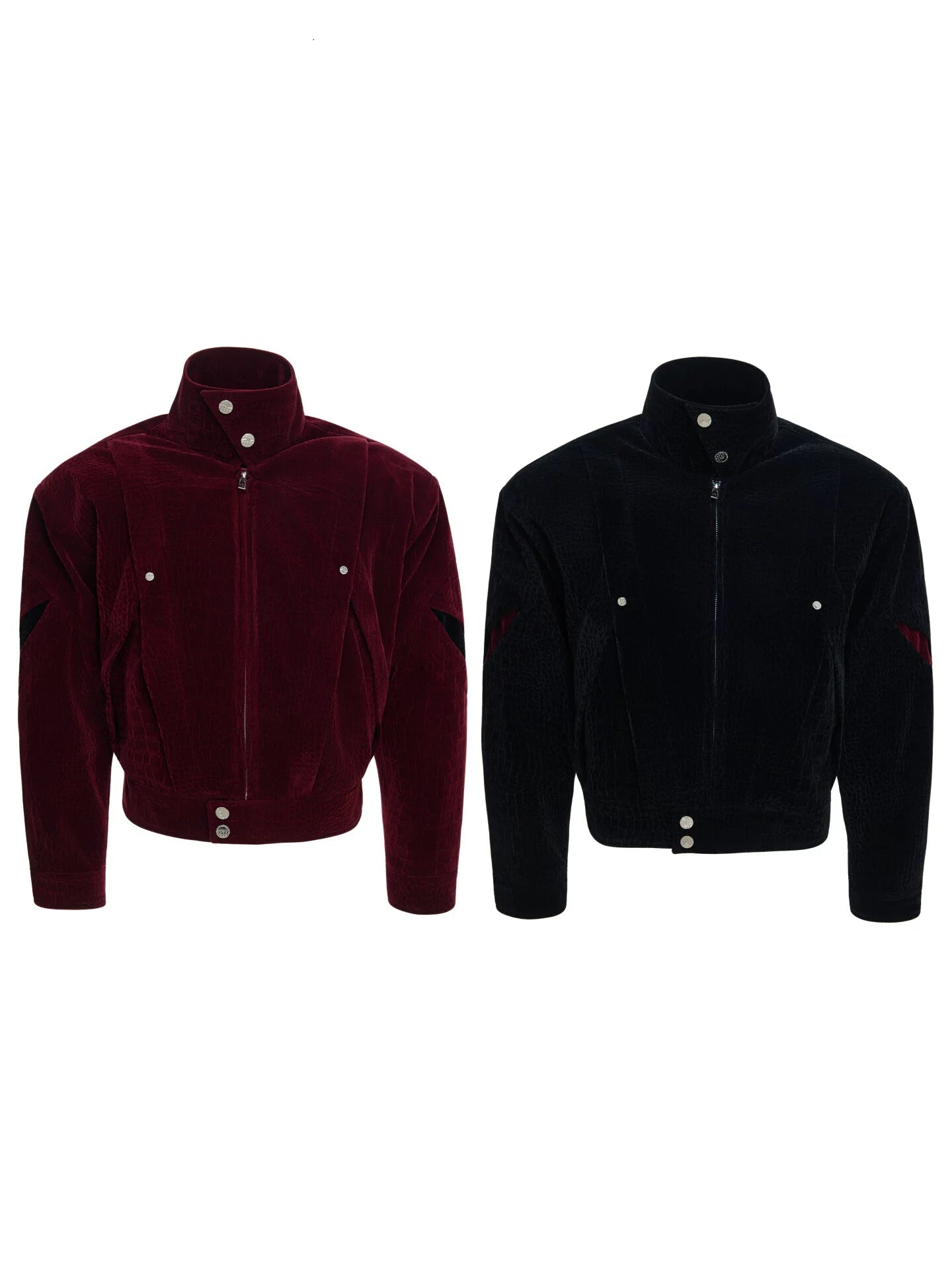Crimson & Onyx Regent Velvet Moto Blouson