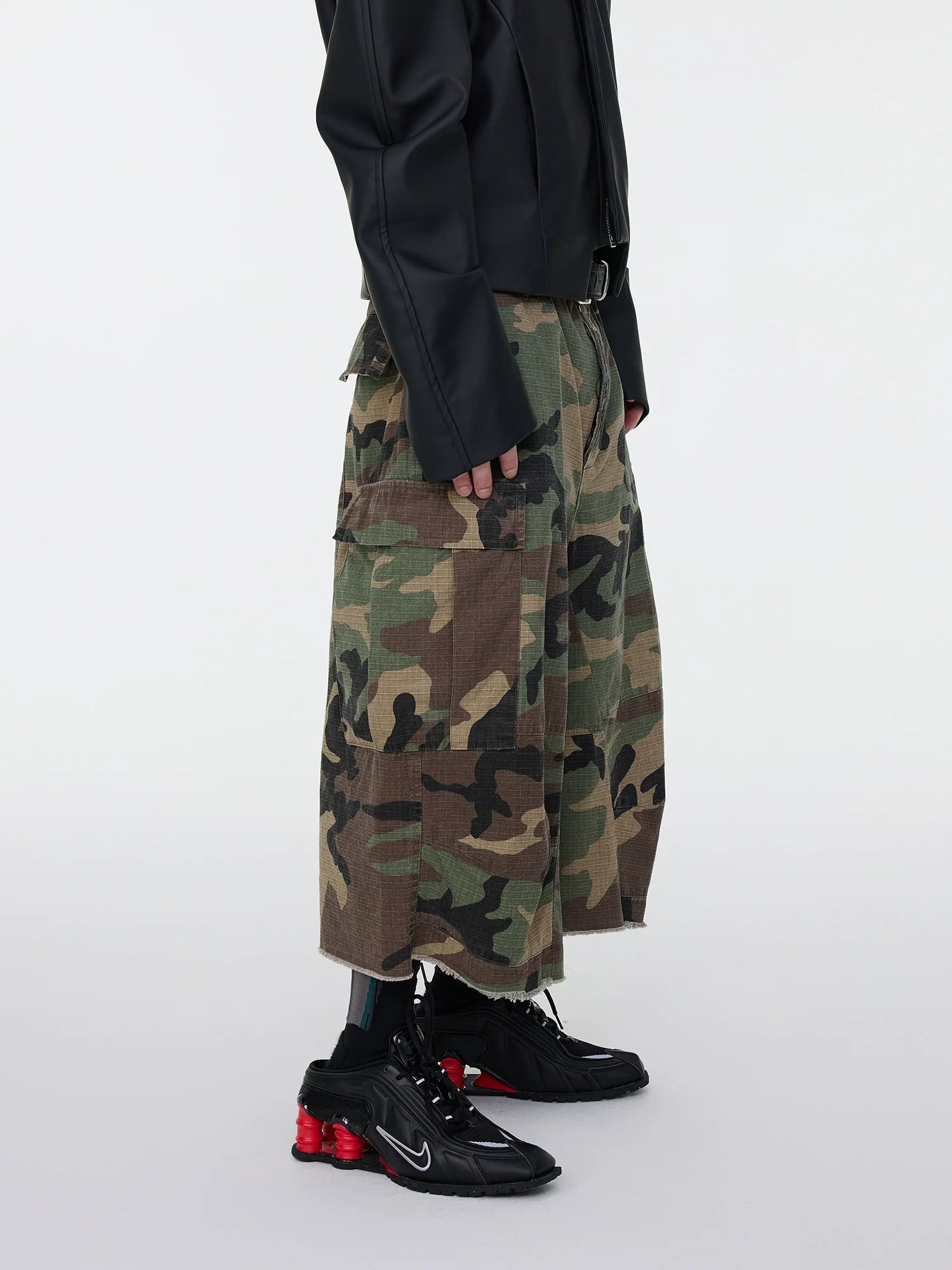 Camo Patchwork Cargo Jorts