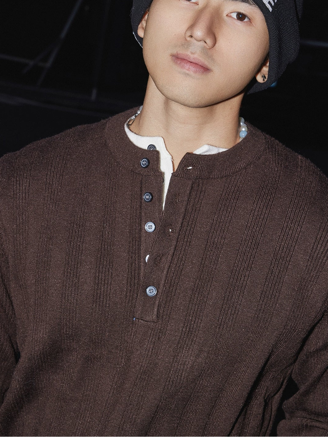 Urban Chestnut Henley Sweater