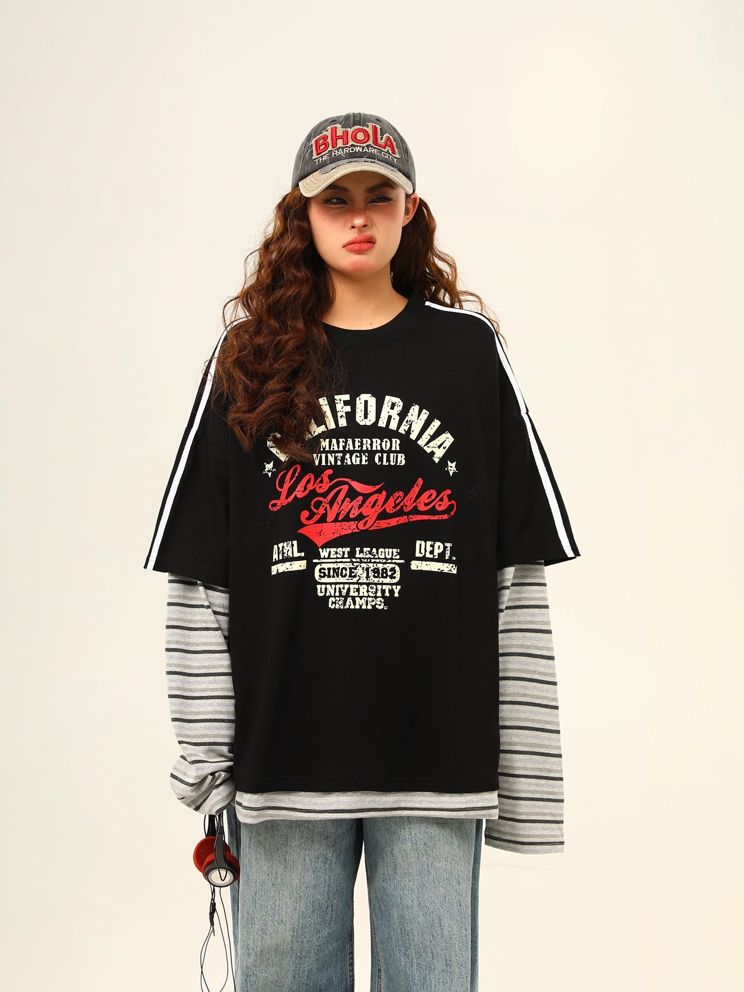 Retro Varsity Layered Street Tee