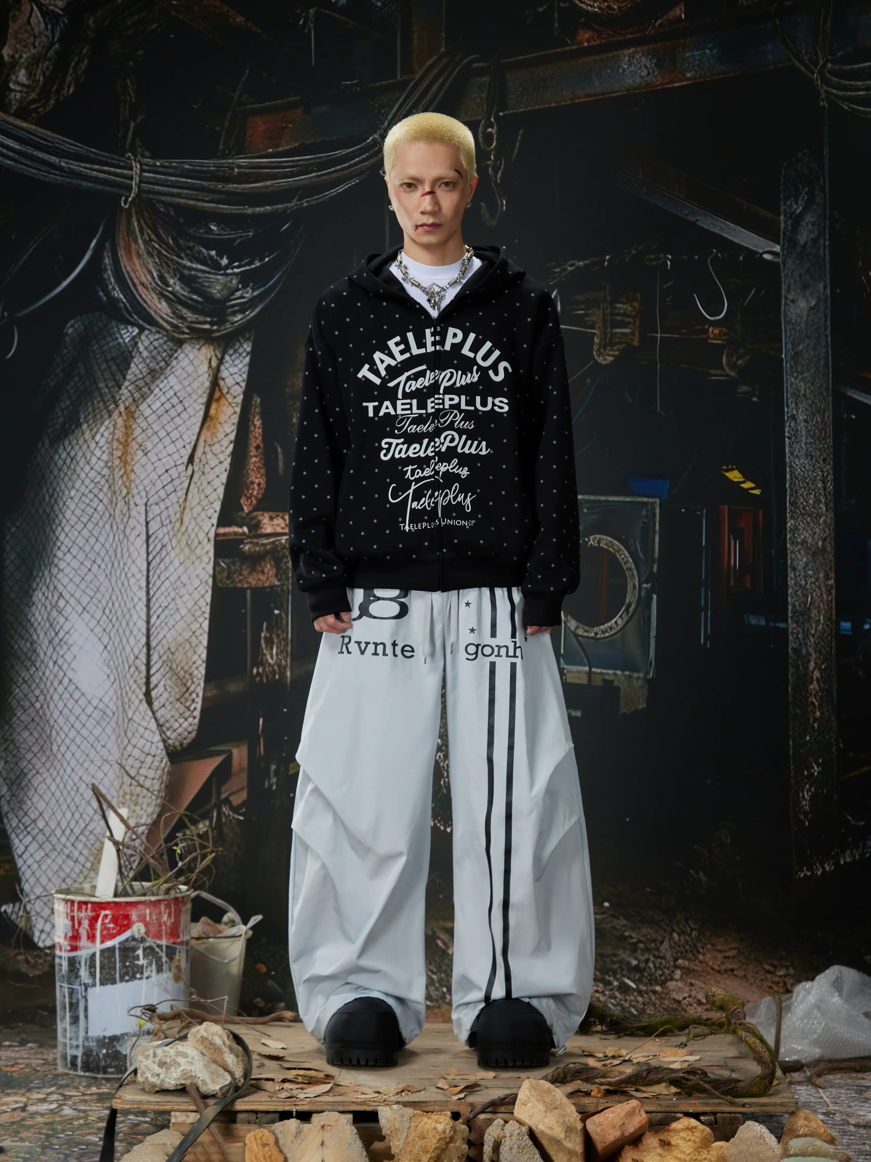 Rally Astro‑Stripe Track Pants
