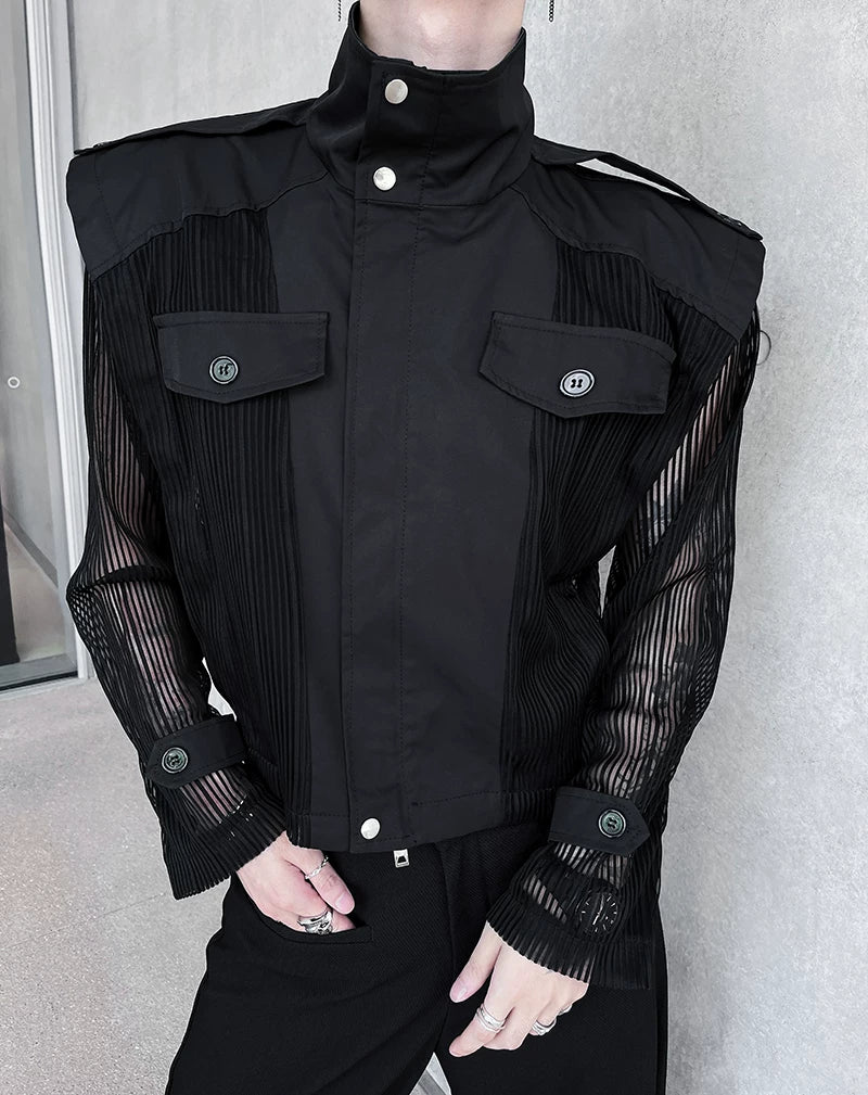 Spectral Barricade Sheer-Panel Shirt