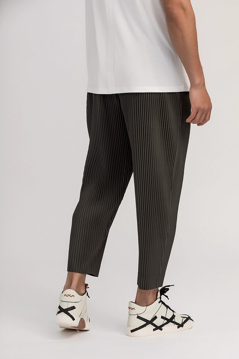 Pleated Cropped Pants