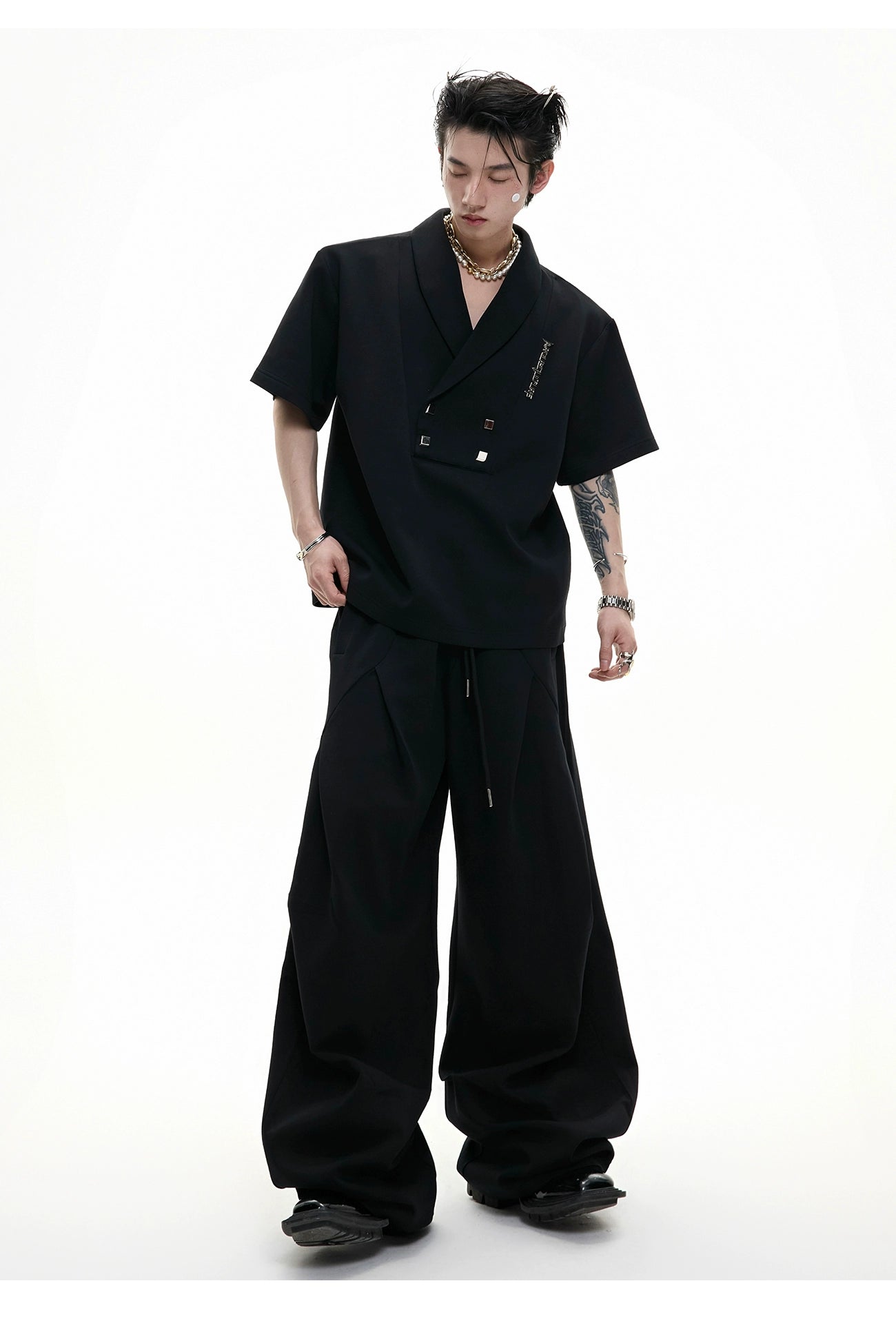 Metal Embellished Sports Suit