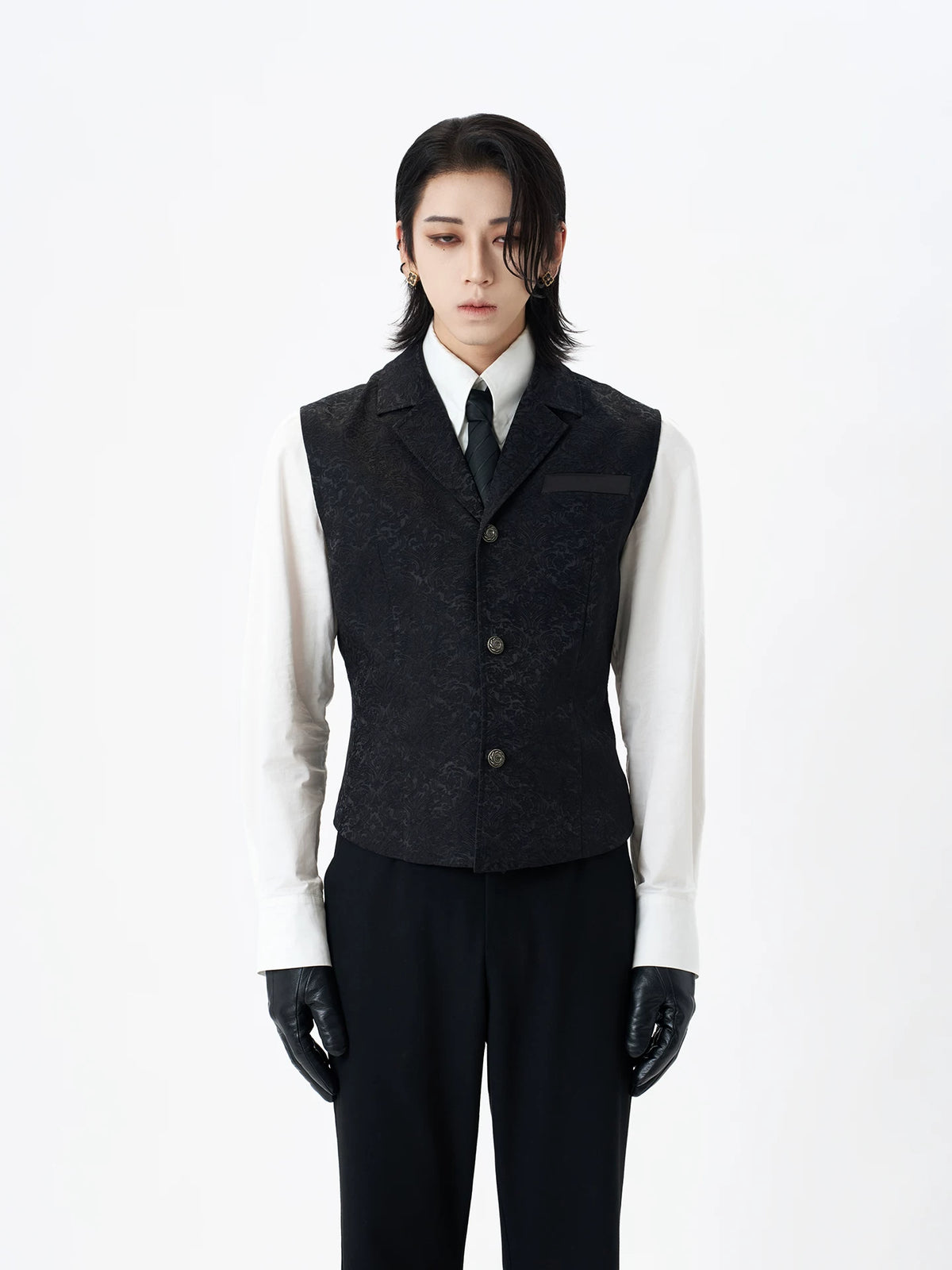 Baroque Jacquard Satin-Back Vest