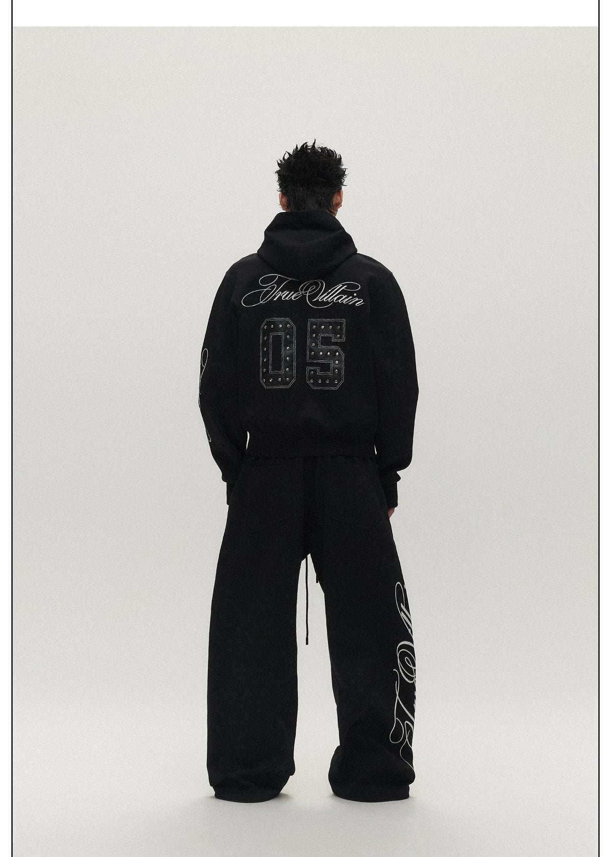 Midnight Crest Script Zip Hoodie