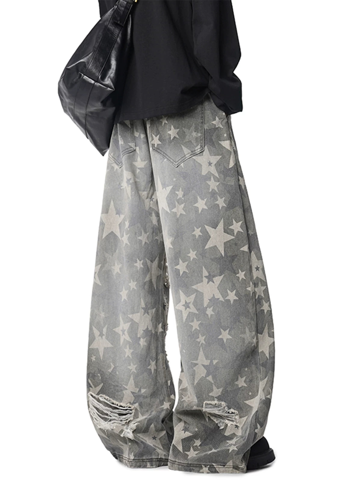 Stardust Ruin Ripped Wide Jeans