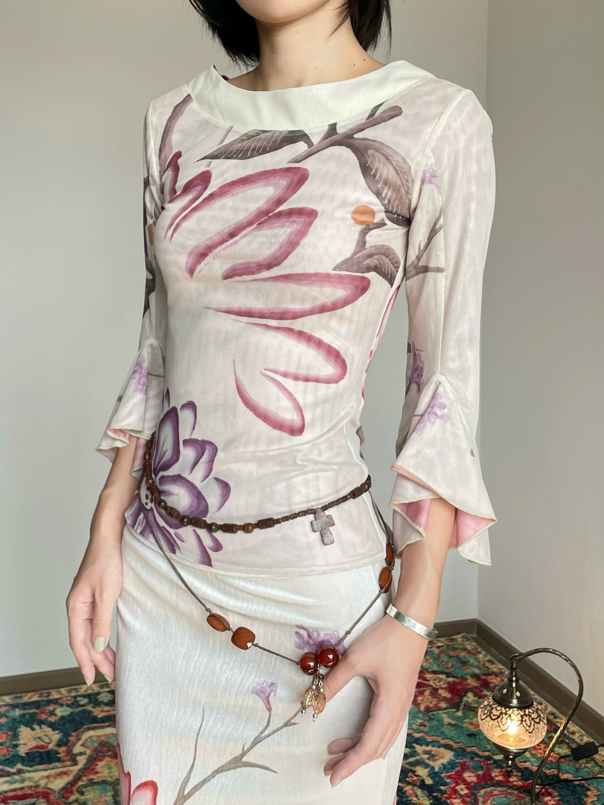 Lotus Bell Sleeve Top