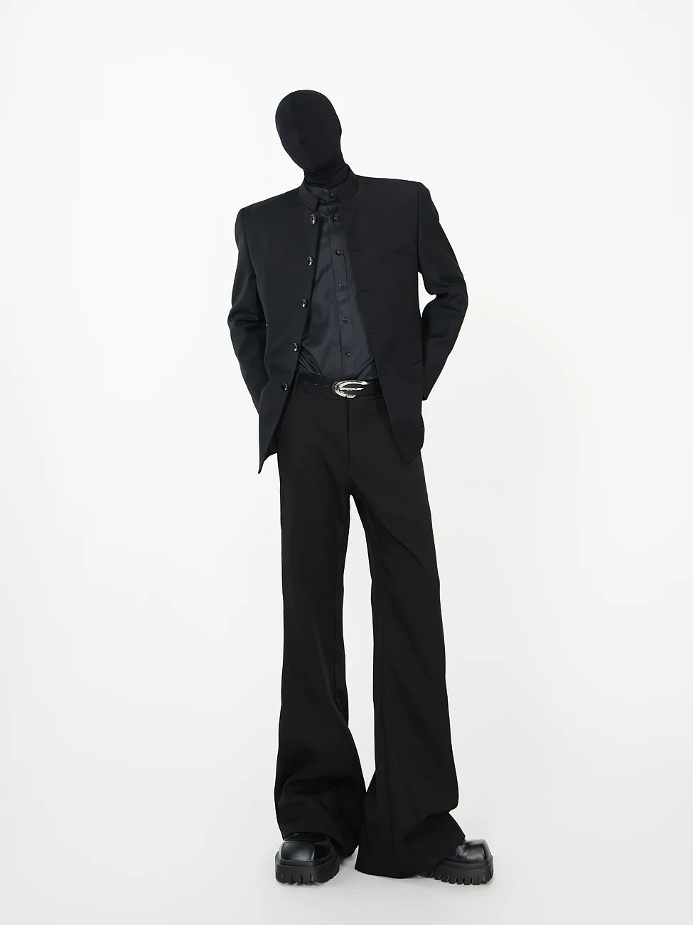 Obsidian Column Mandarin Blazer