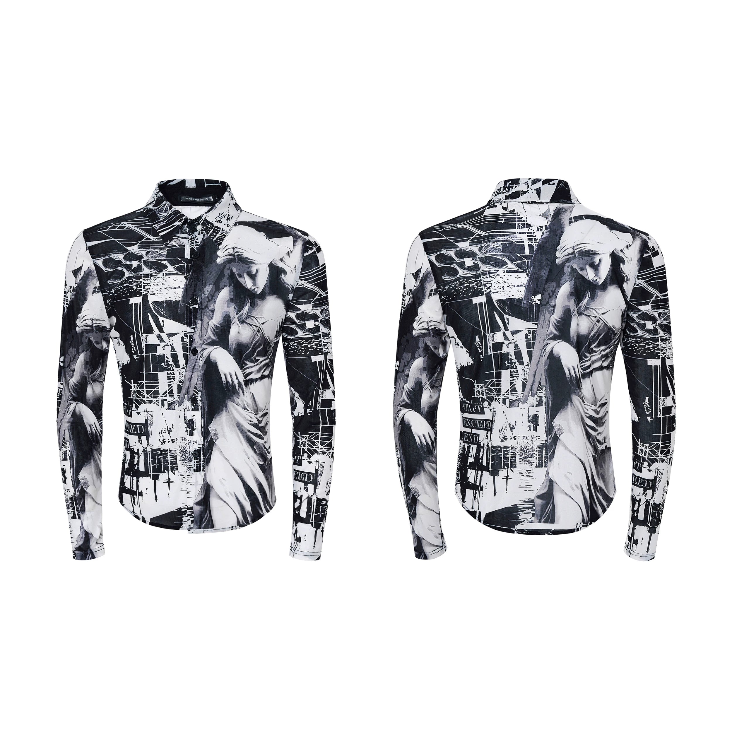 Urban Seraph Collage Mesh Shirt