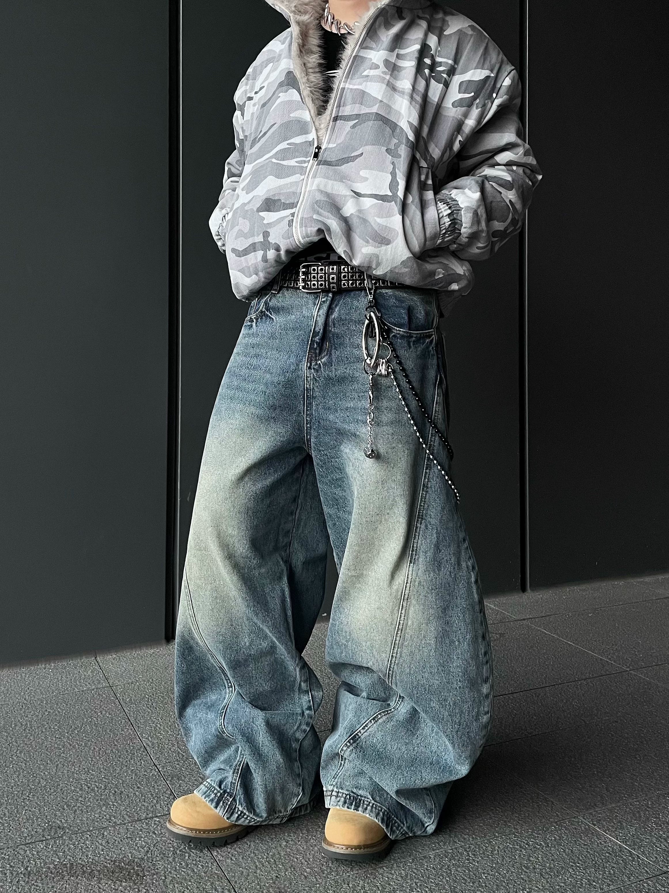 Fade Blast Wide Leg Jeans