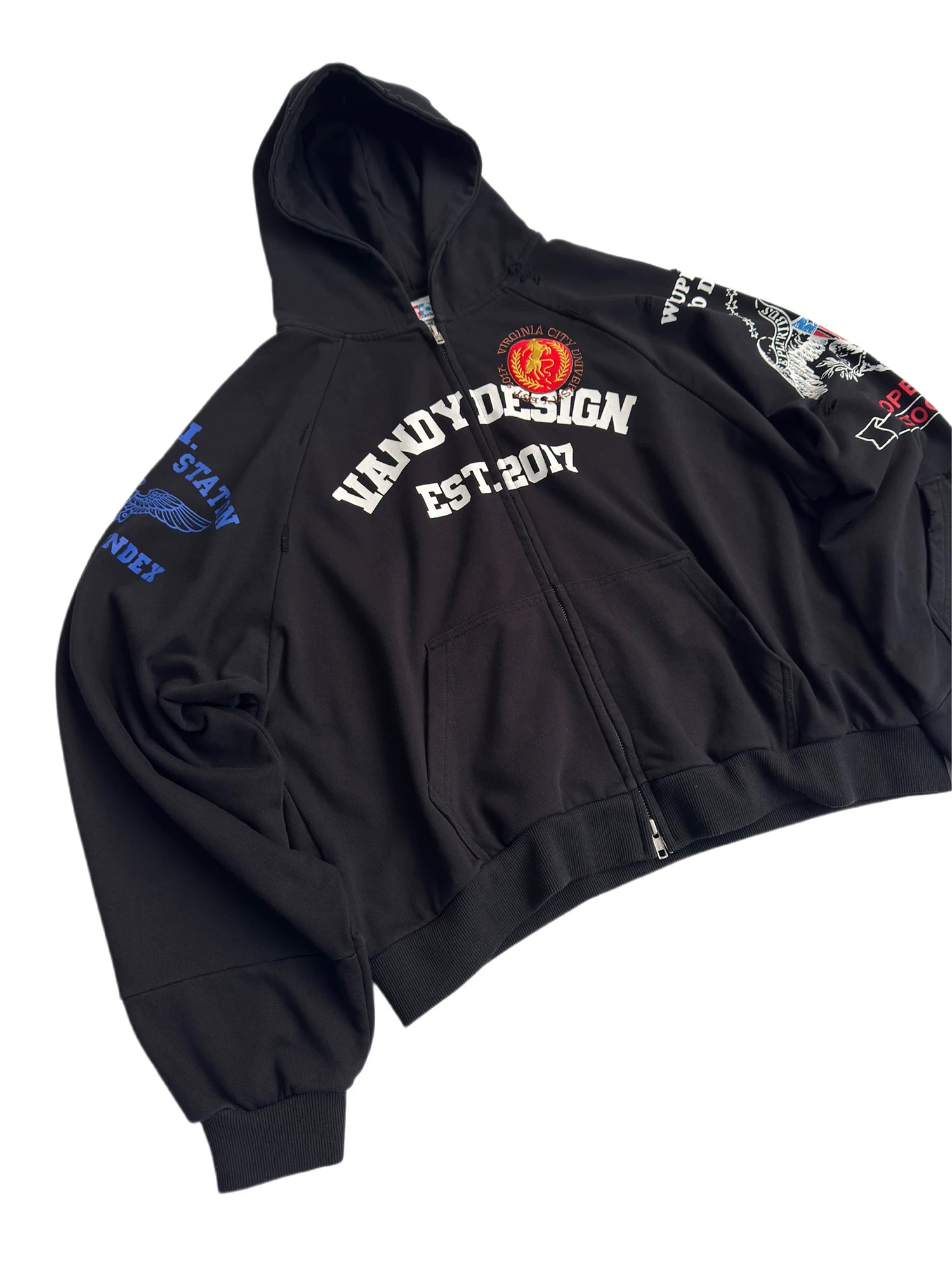 Protocol Crest Varsity Badge Zip Hoodie