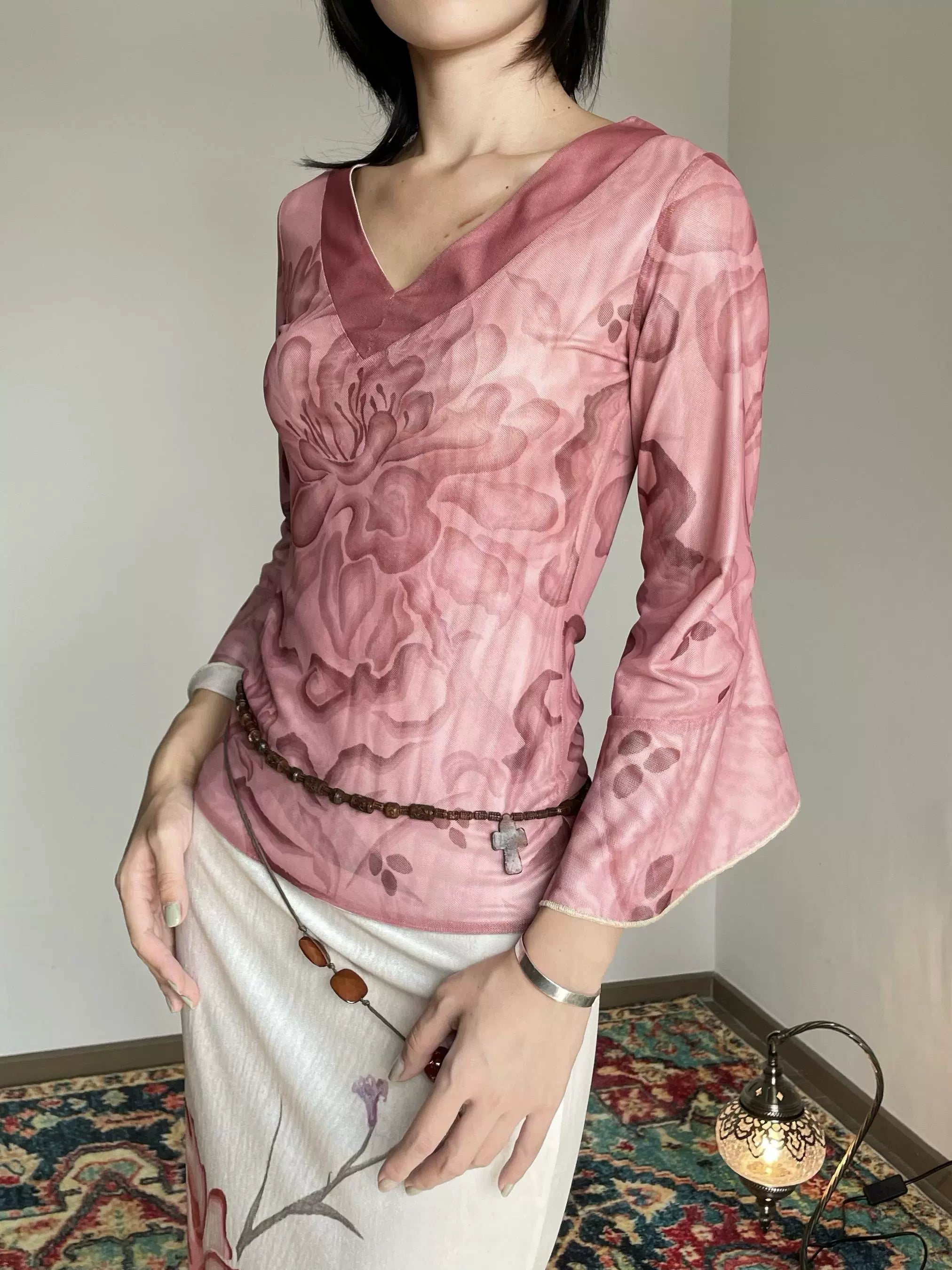 Lotus Bell Sleeve Top