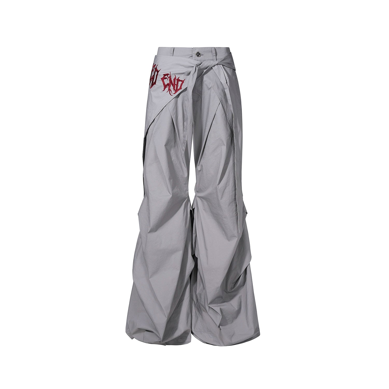 Wide-Leg Pants with Geometric Panel Detailing