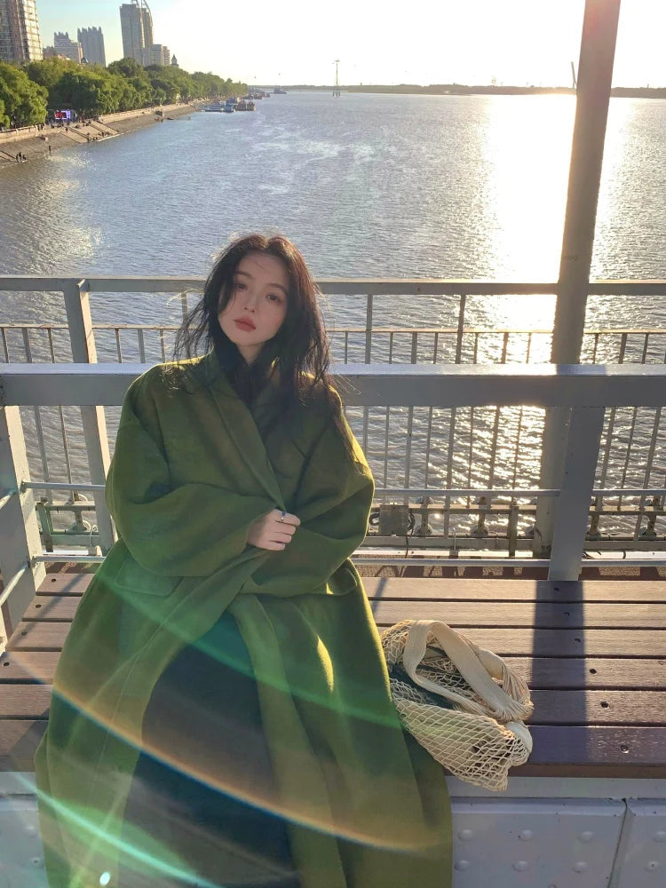 Oversized Long Sheep Wool Coat