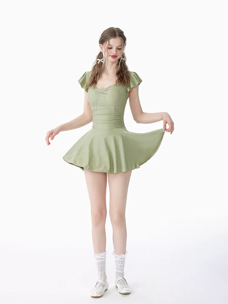 Sage Garden Twirl Skater Swimsuit