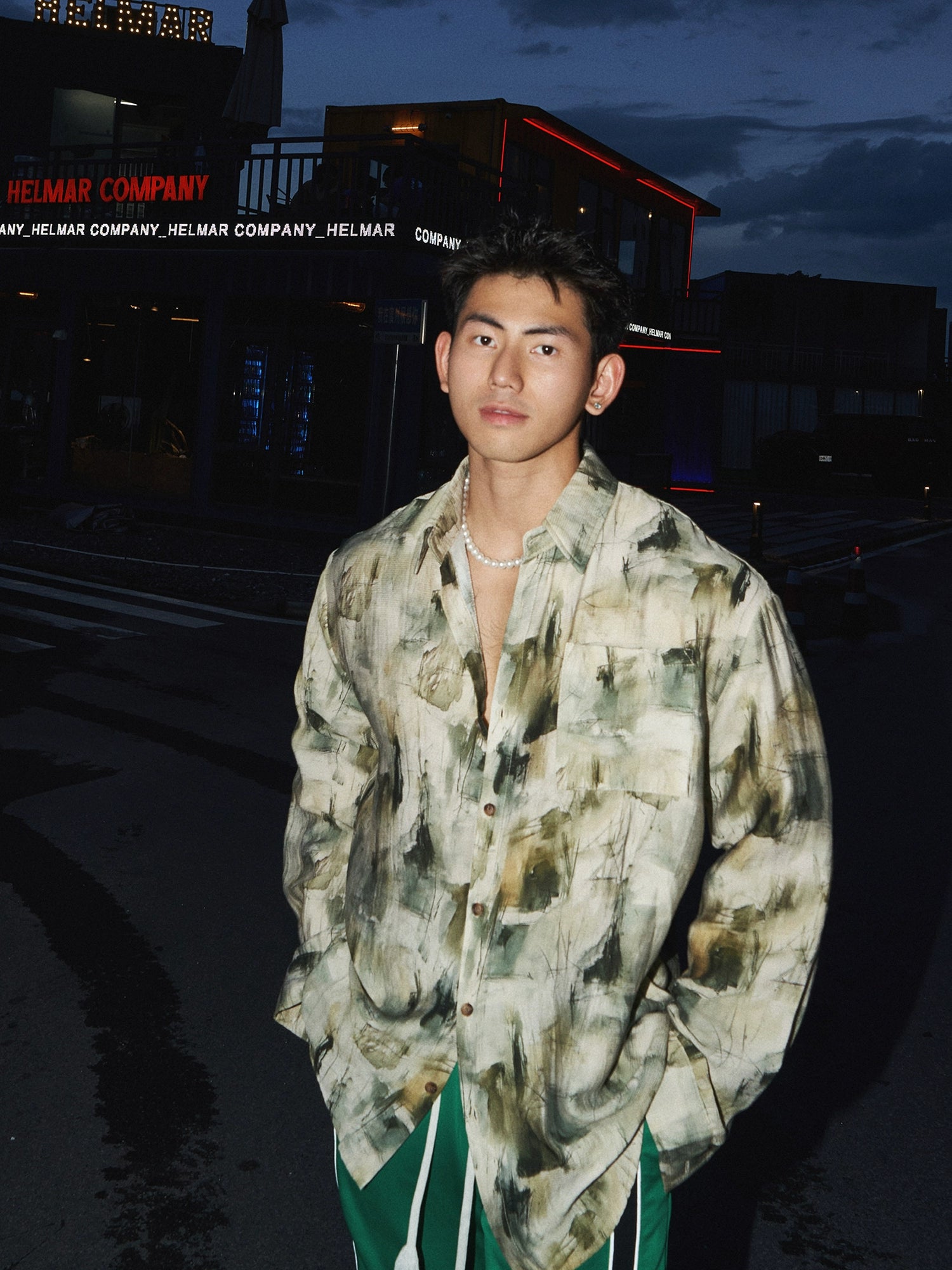 Abstract Paint Long Sleeve Shirt