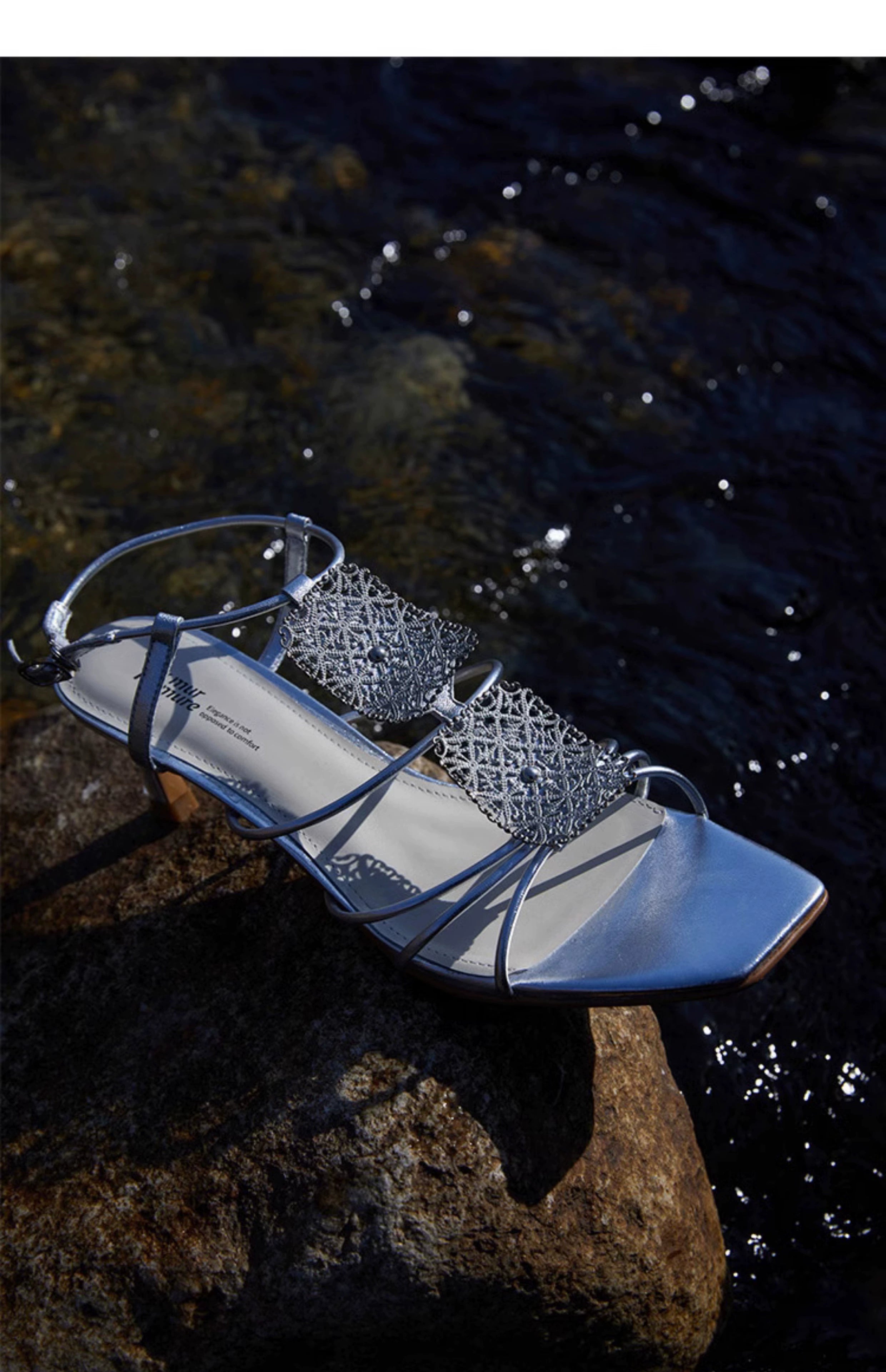 Gold Filigree Strappy Sandals