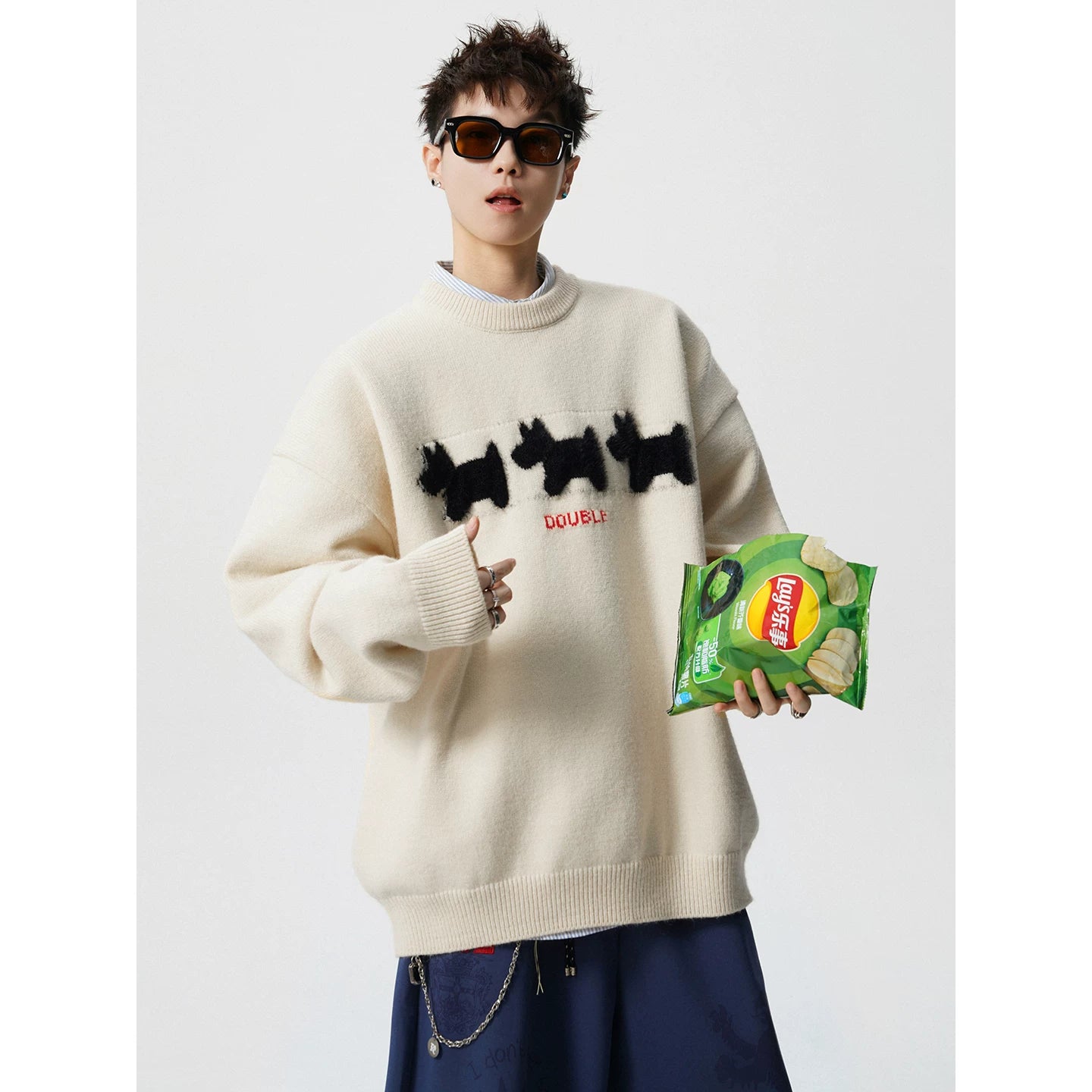 Terrier Fuzz Knit Sweater