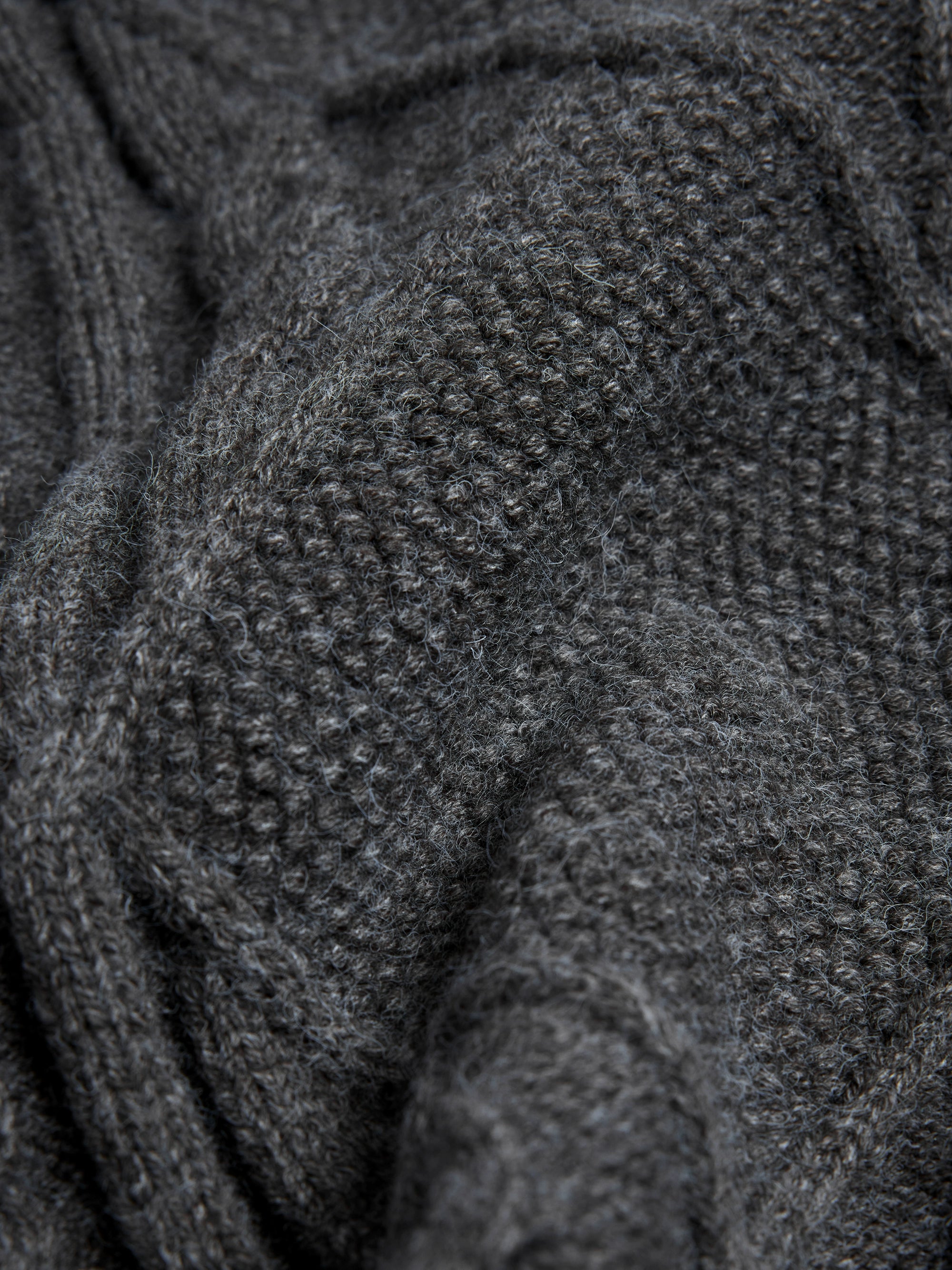 Faux Fur Hooded Cable Pattern Knit Zip Cardigans