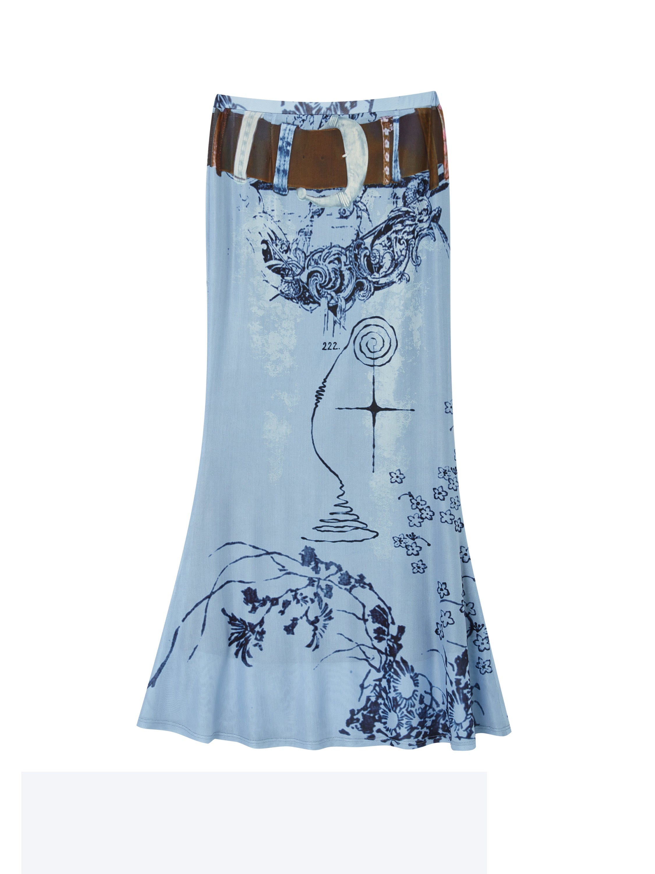Mystical Original Printed Cardigan Skirt Set