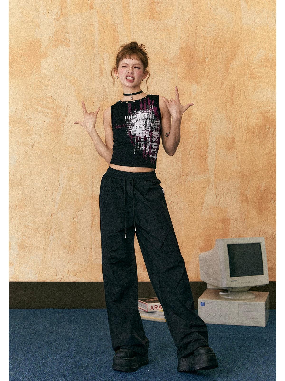Ezek Wide -Bein -Kordelstringhosen - Unisex entspannte Fit Casual Hosen mit Taschen