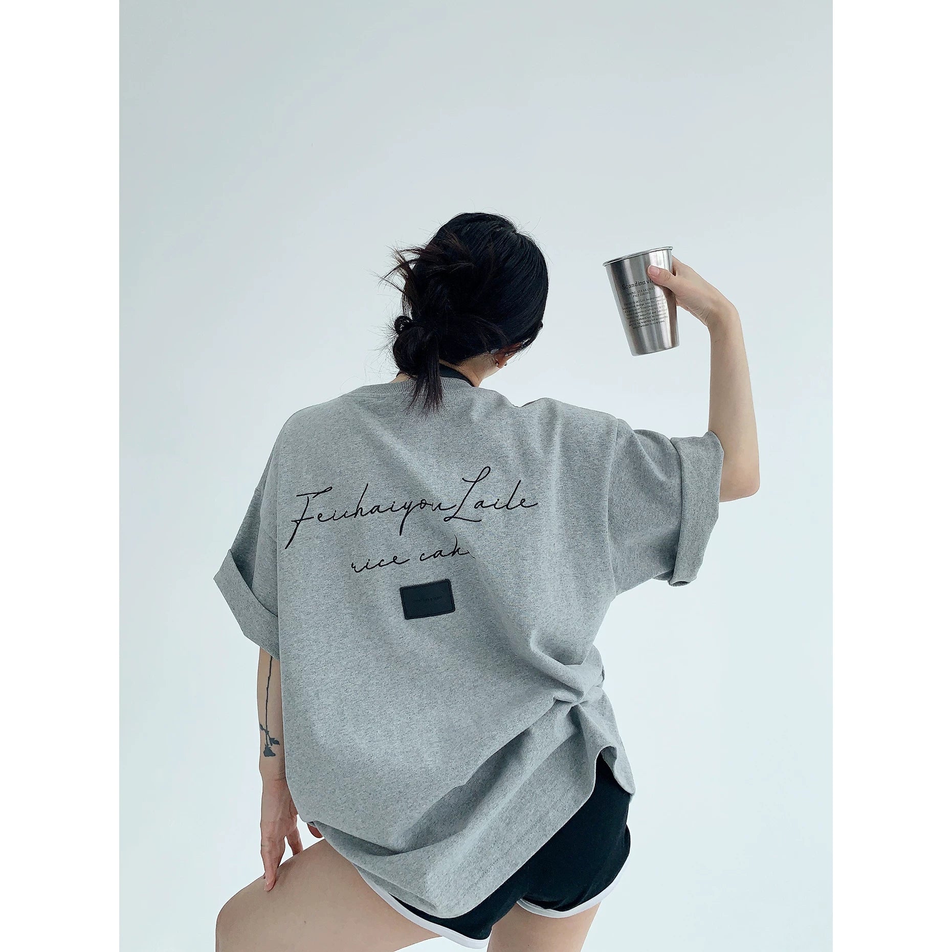 Silver Script Backdrop Tee