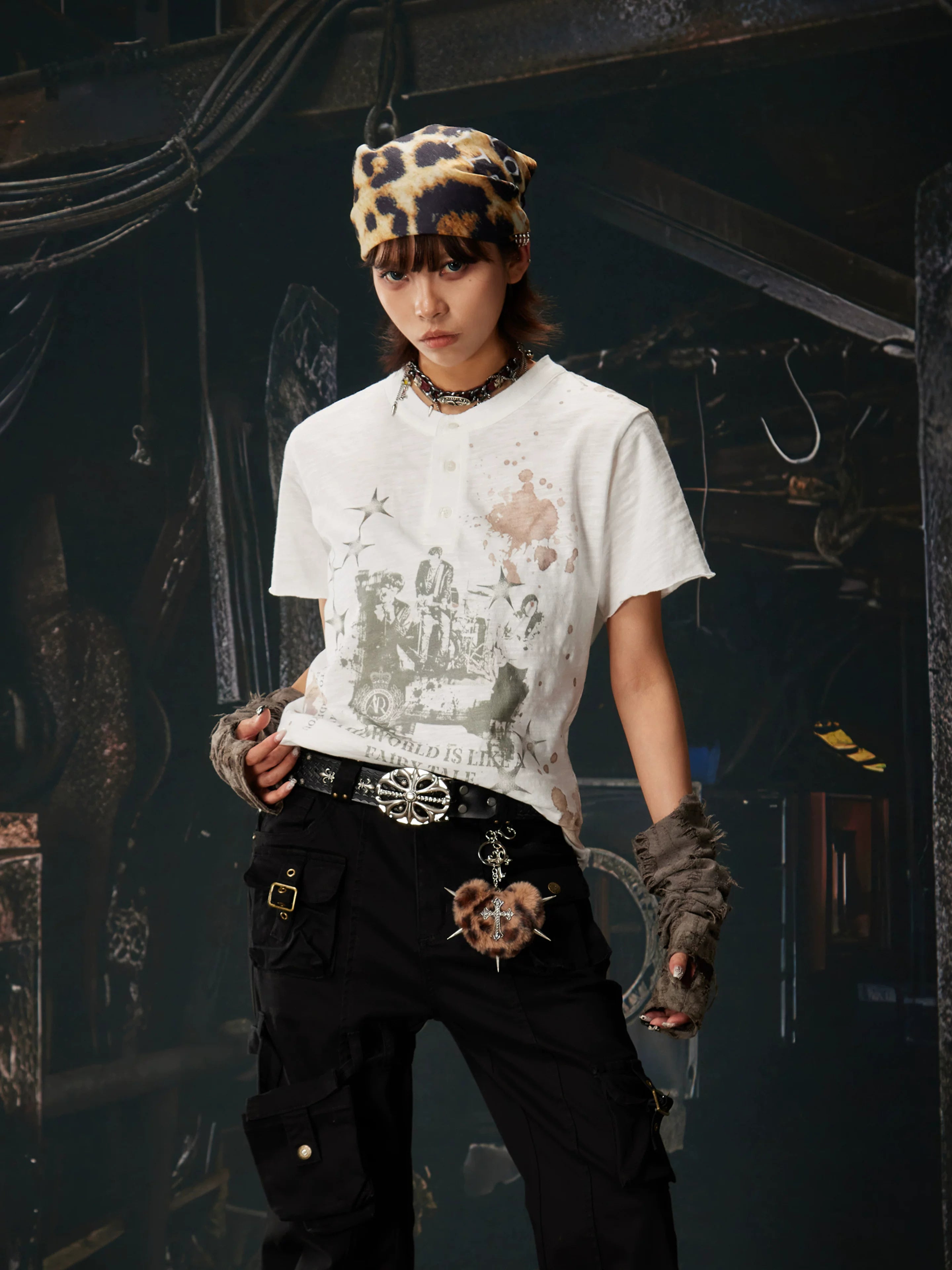 Fairytale Ruins Graphic Henley Tee