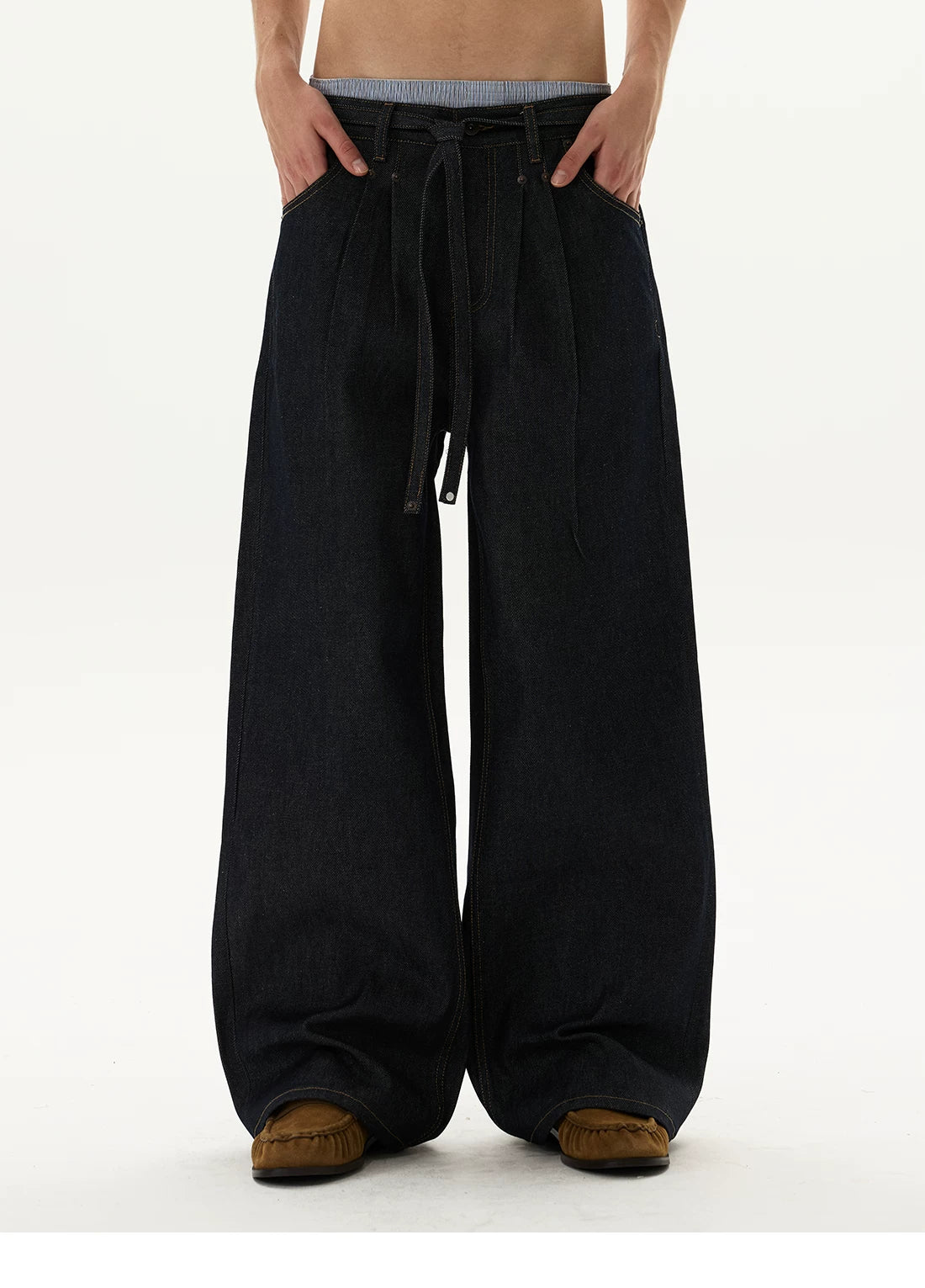 Indigo Drape Balloon Jeans