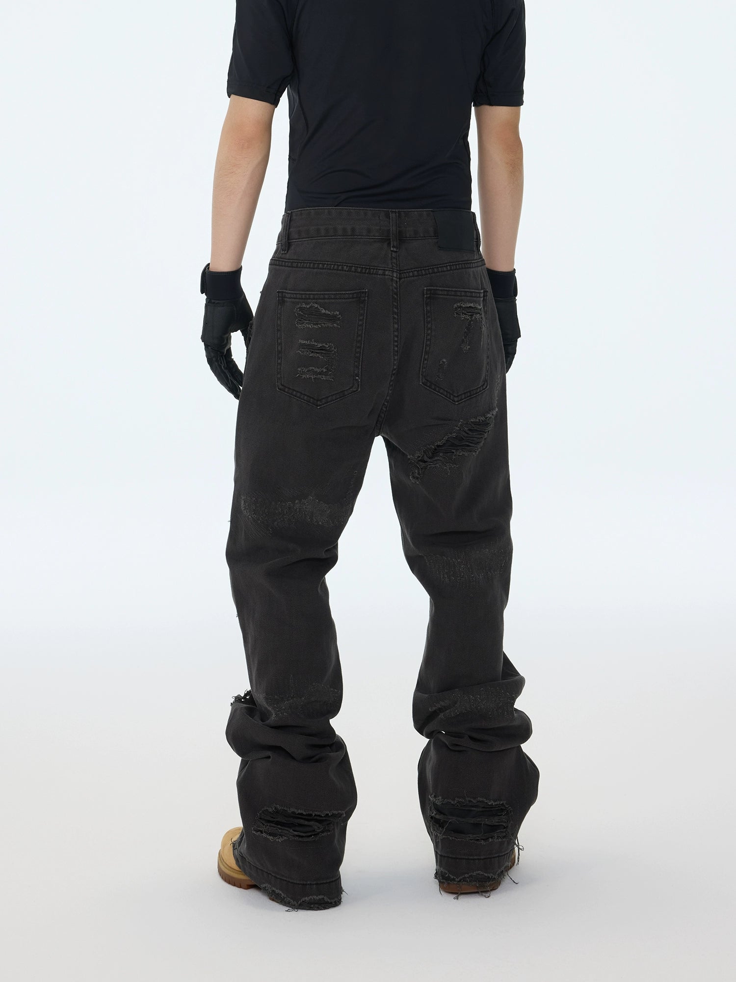 RuinForge Stacked Destroyed Jeans