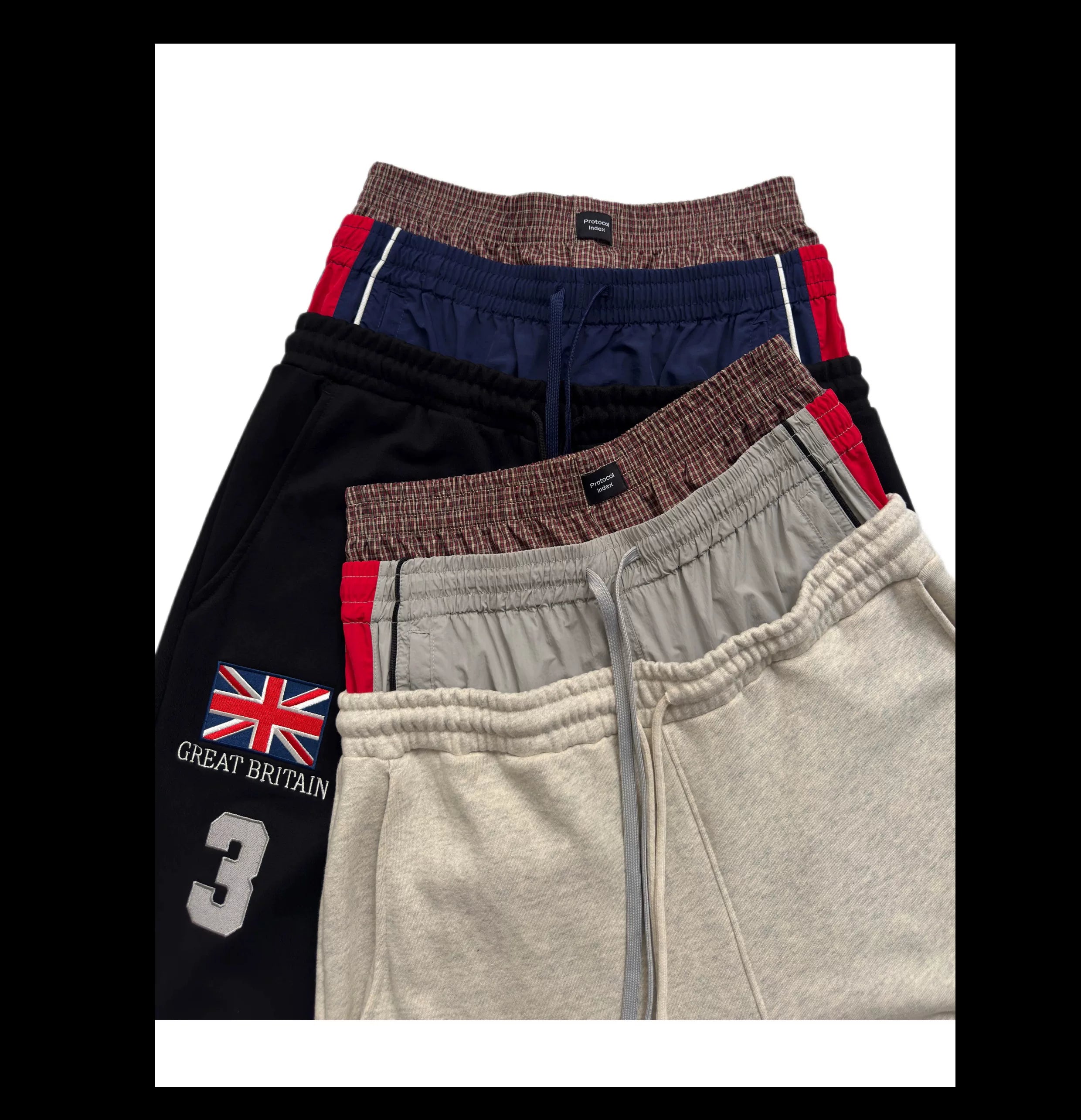 Union Stack Triple-Waist Track Flares