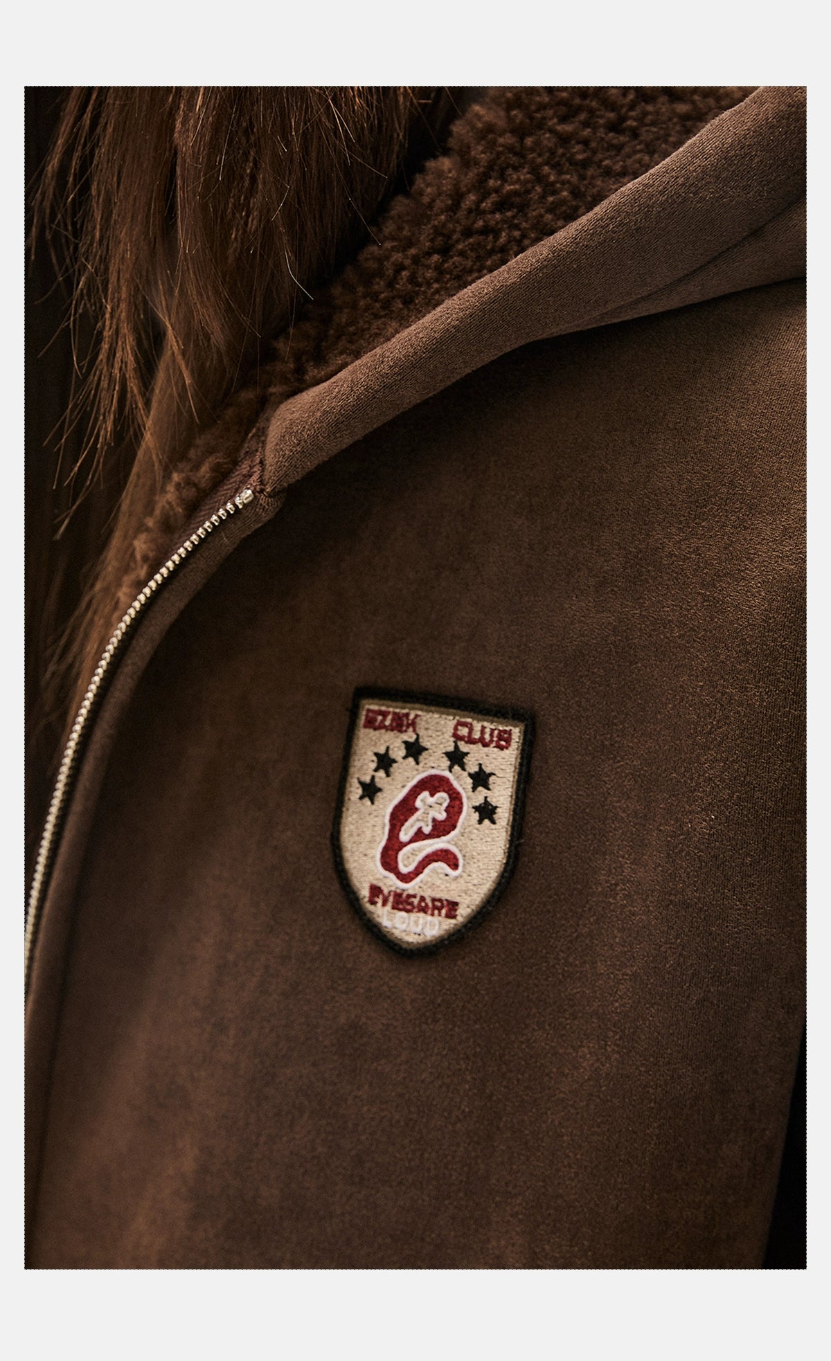 Brown Hooded Zip-Up Jacket