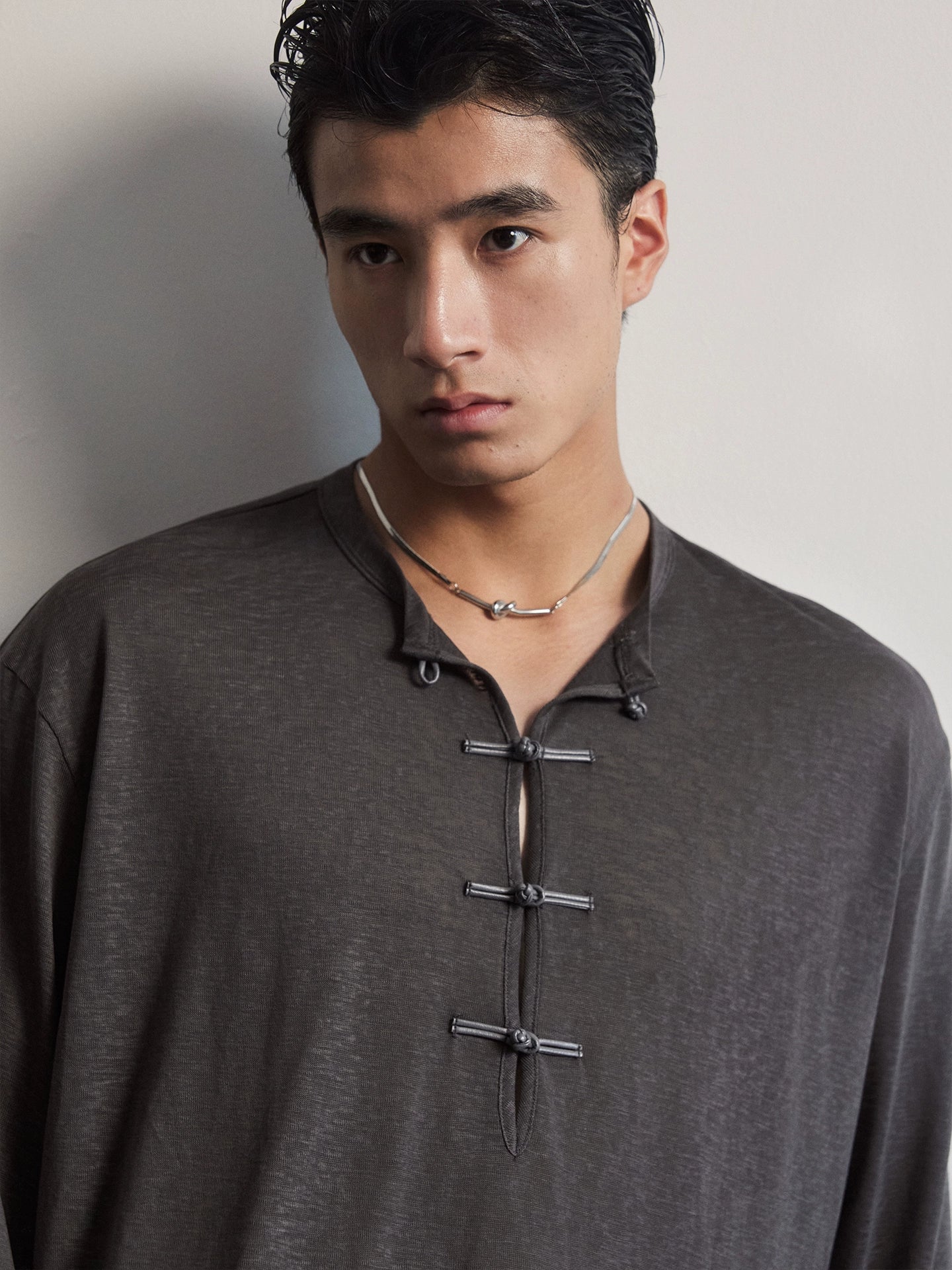 InkLatch Drape Henley Tee