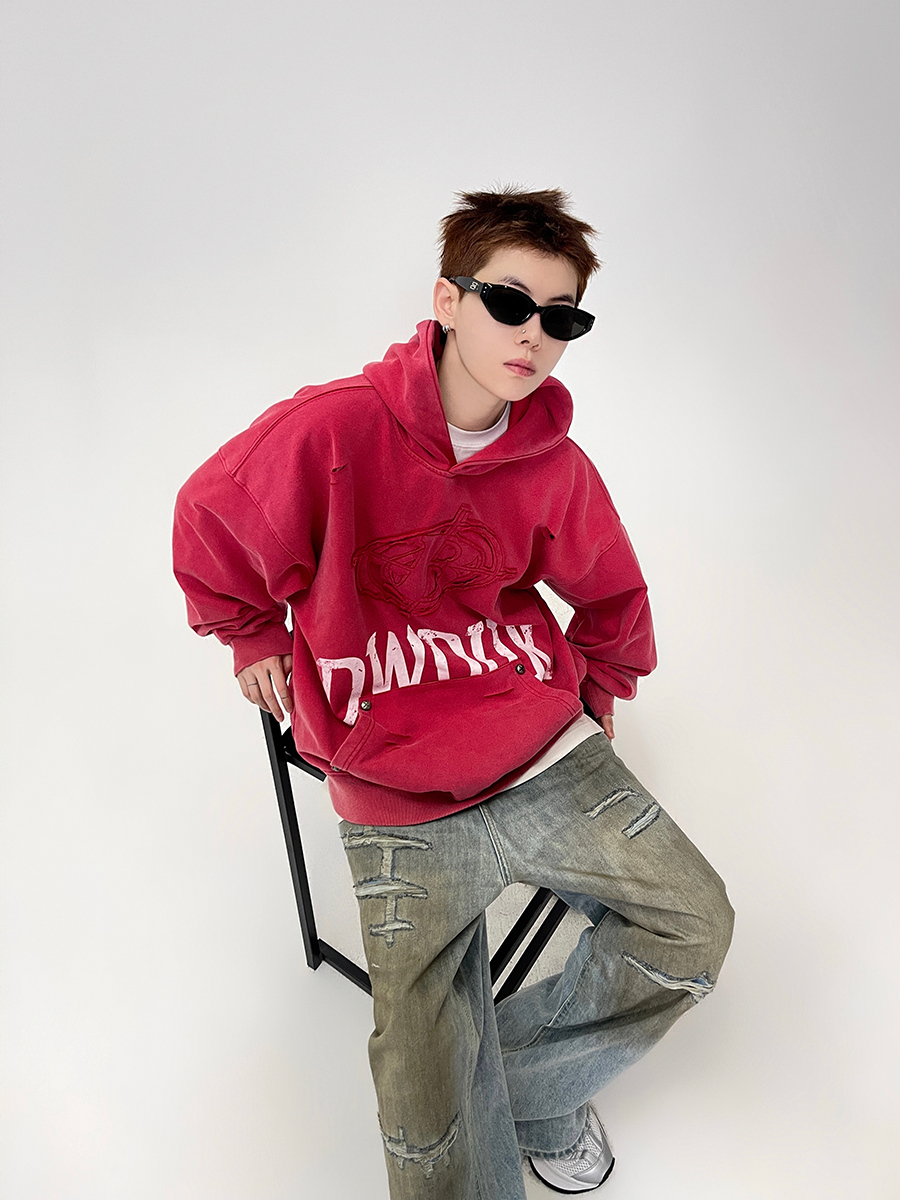 Emblem Oversize Badge Hoodie