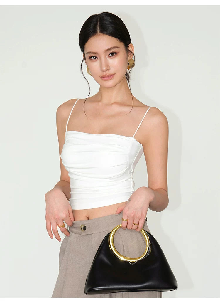 Tidal Drape Ruched Cami Crop