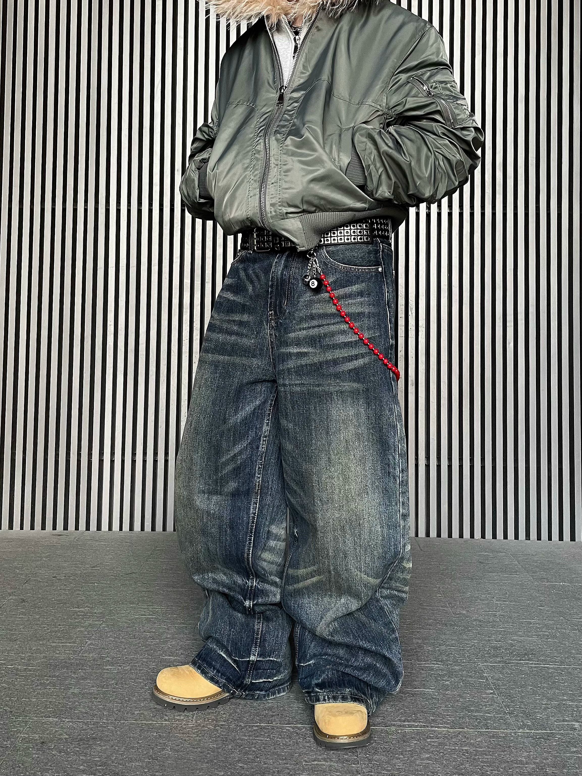 Stonewash Rebel Wide Leg Jeans