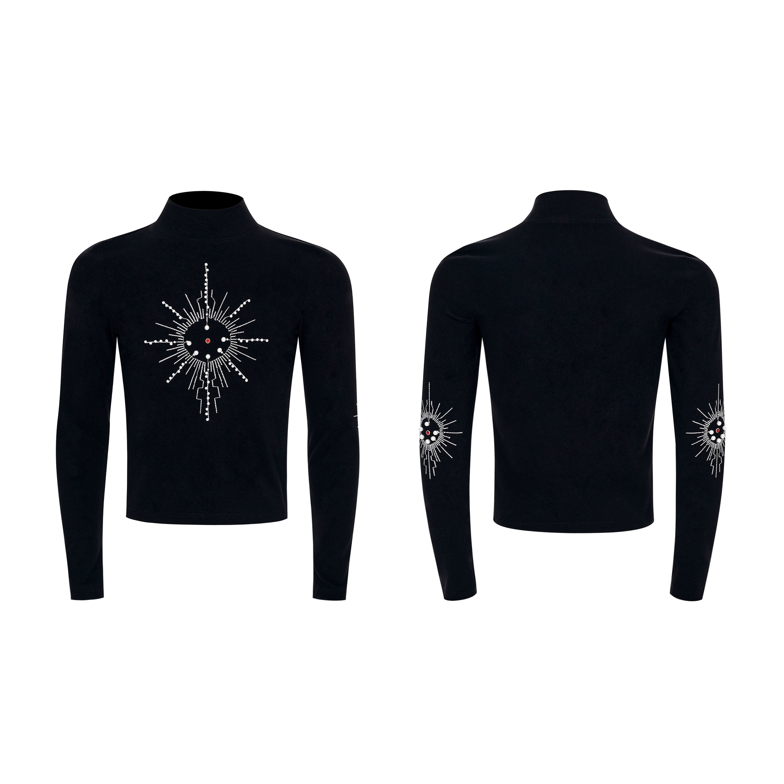 Solar Pulse Mock Neck Top