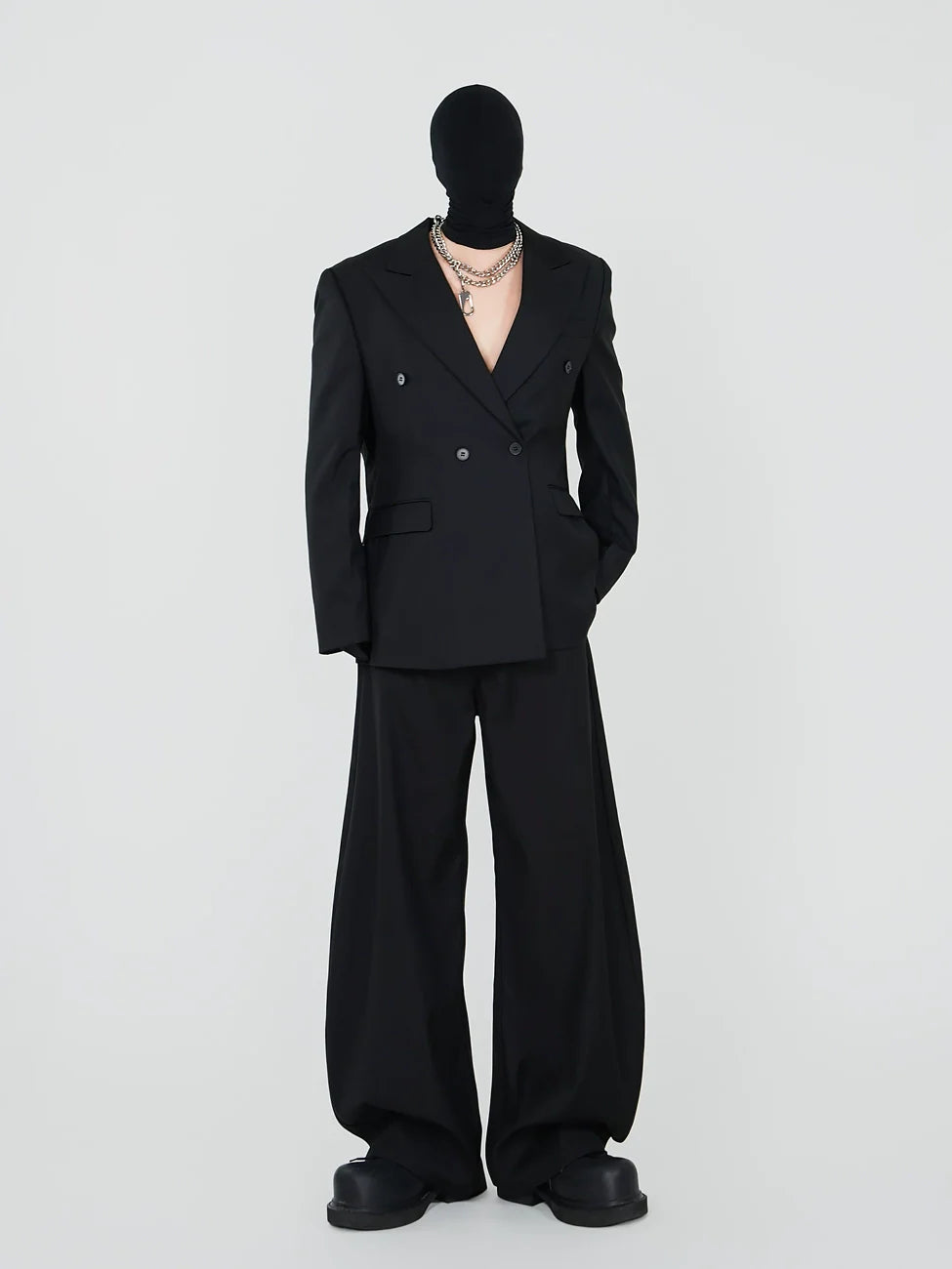 Monolith Draped Double Blazer and Pants Setup