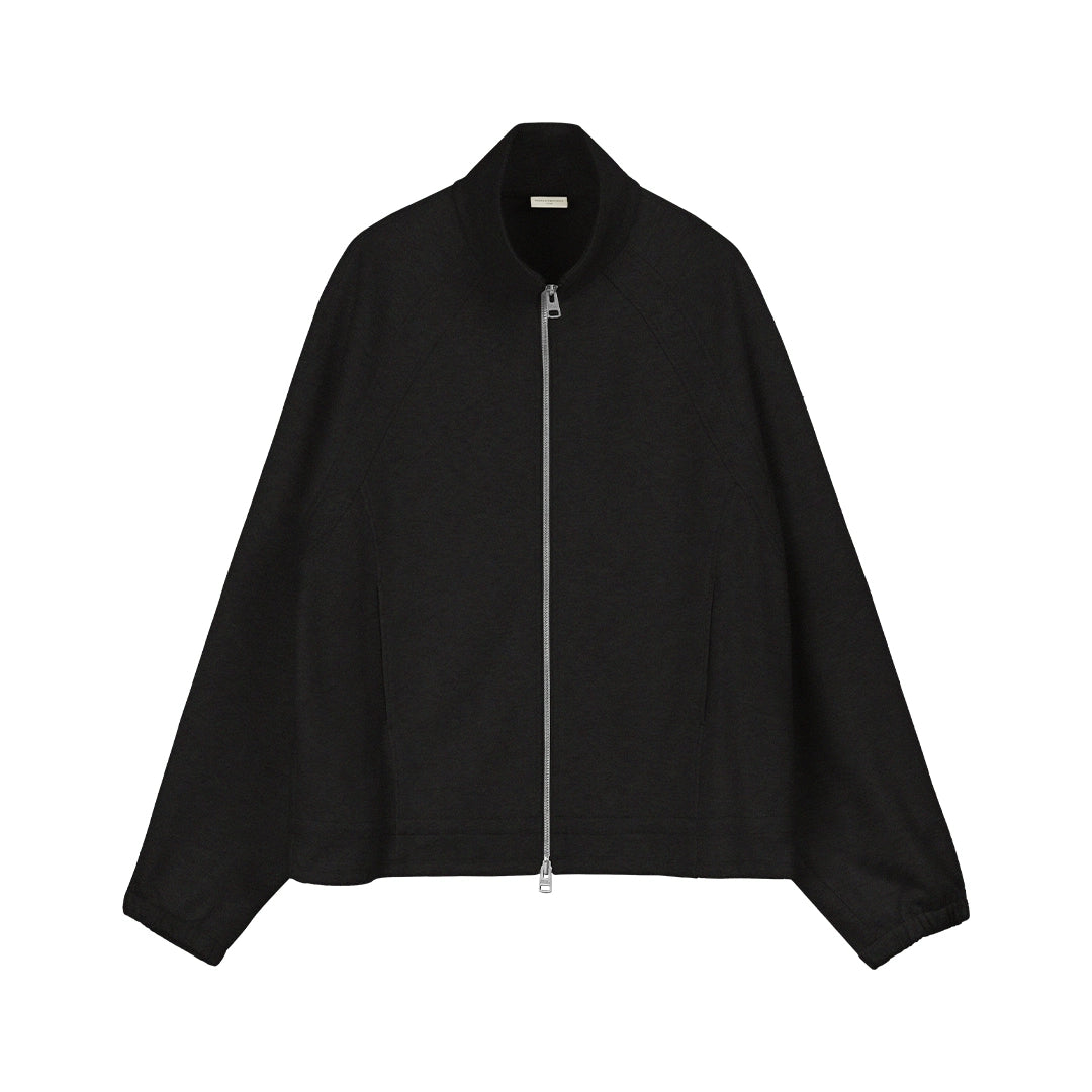 Relaxed Fit Fleece Zip-Up Track Jacket