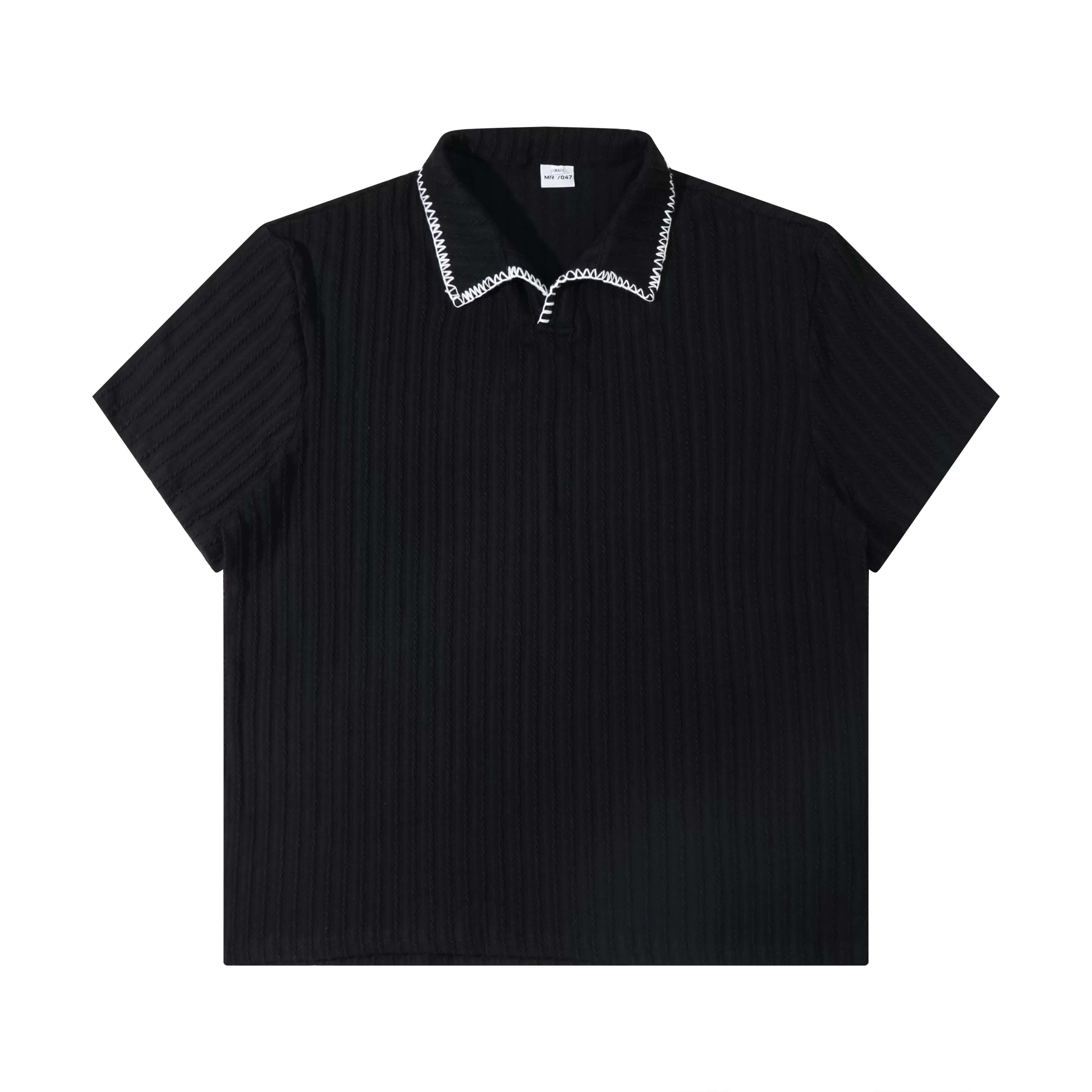 Edge Textured Knit Polo