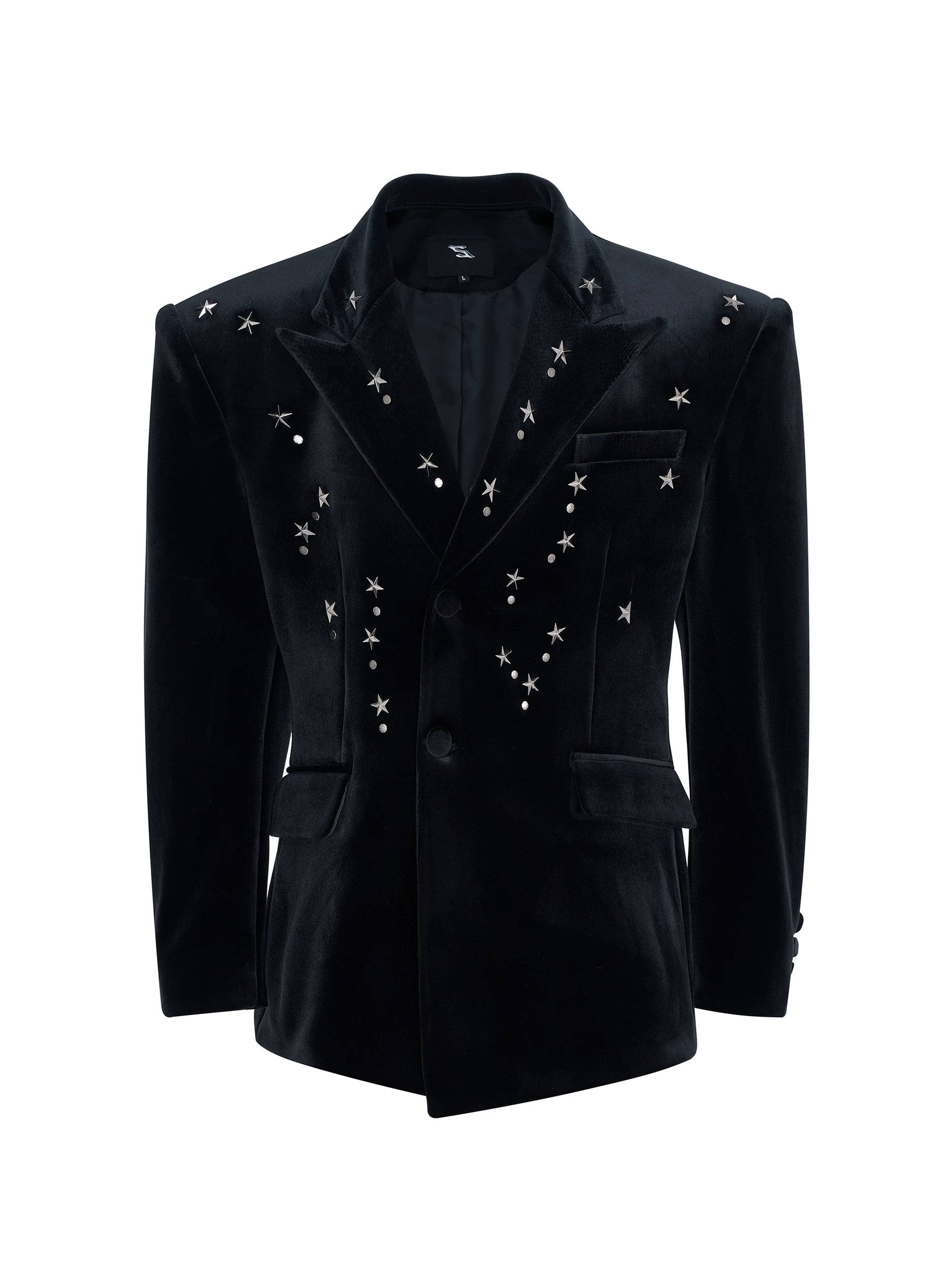 Starfall Embellished Velvet Blazer