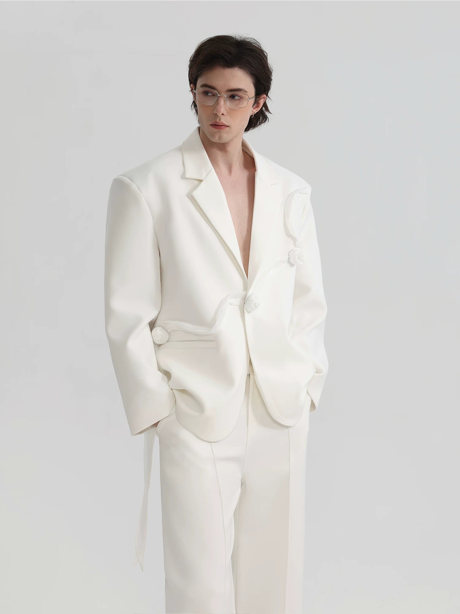 Ivory Rose Drift Sculpted Blazer