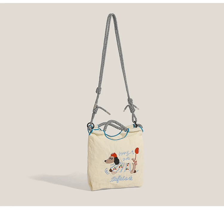 Happy Hotdog Pup Rope Crossbody