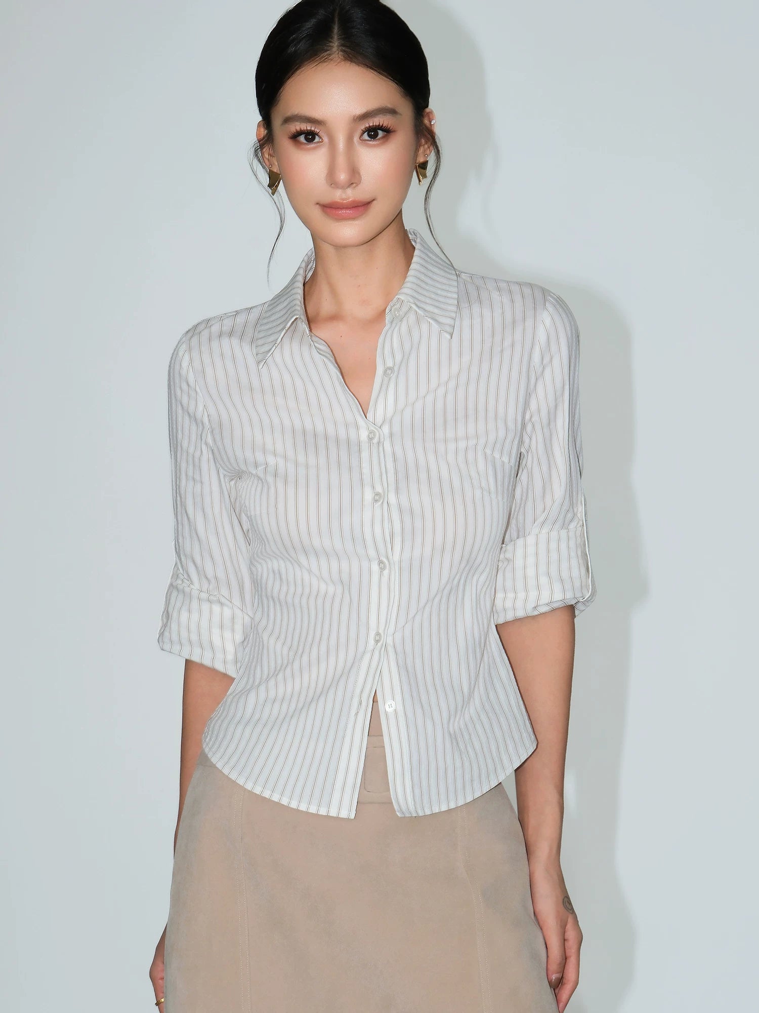 Contour Stripe Tailored Shirt