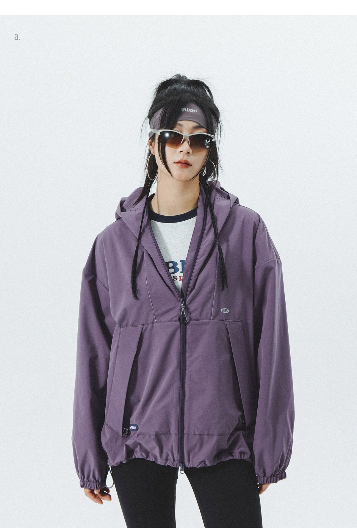 UV-Protective Hooded Windbreaker