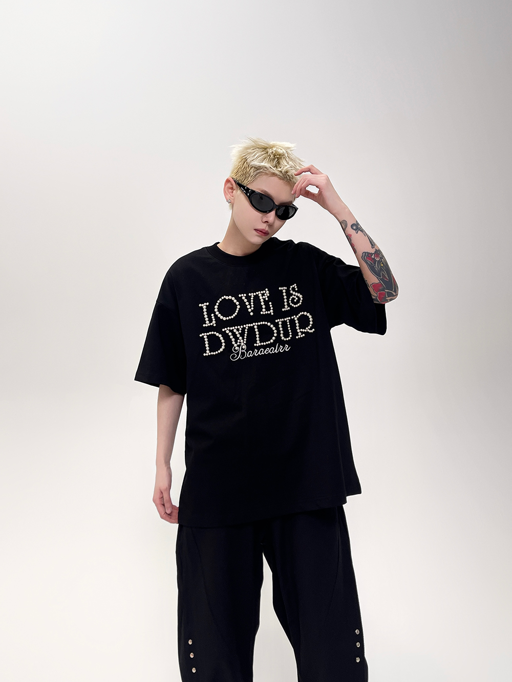 Love Is Dydup Pearl Lettering Tee